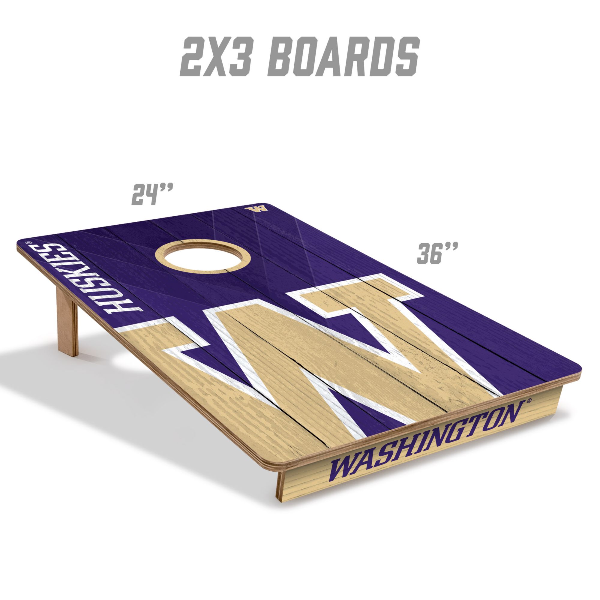 YouTheFan Washington Huskies 2' x 3' Cornhole Boards product image