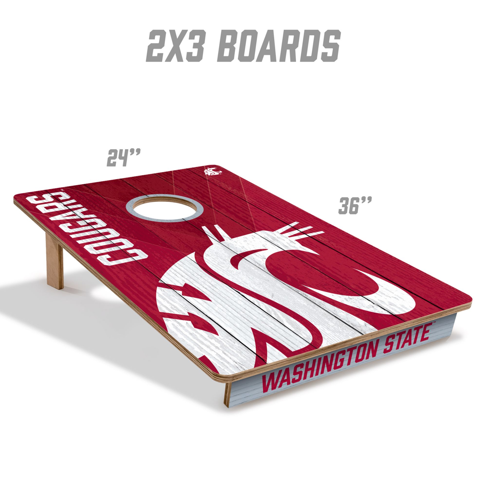 YouTheFan Washington State Cougars 2' x 3' Cornhole Boards product image