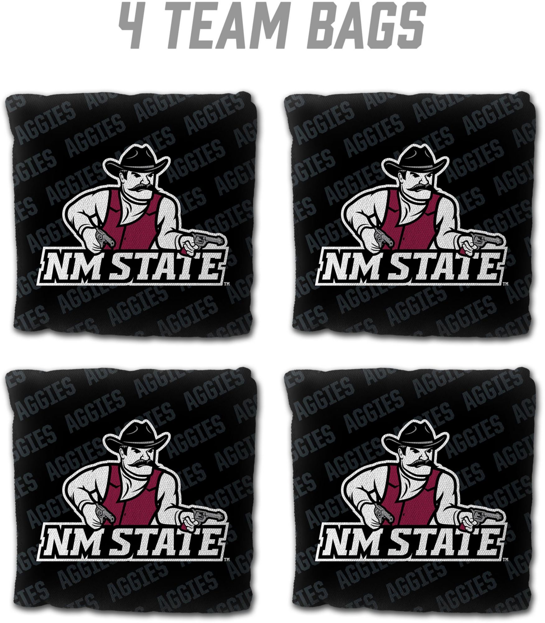 YouTheFan New Mexico State Aggies Black 4-Pack Cornhole Bean Bag Set product image