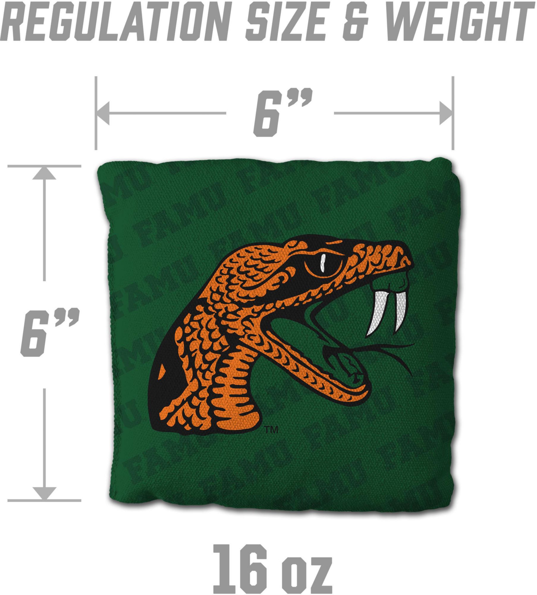 YouTheFan Florida A&M Rattlers Green 4-Pack Cornhole Bean Bag Set product image