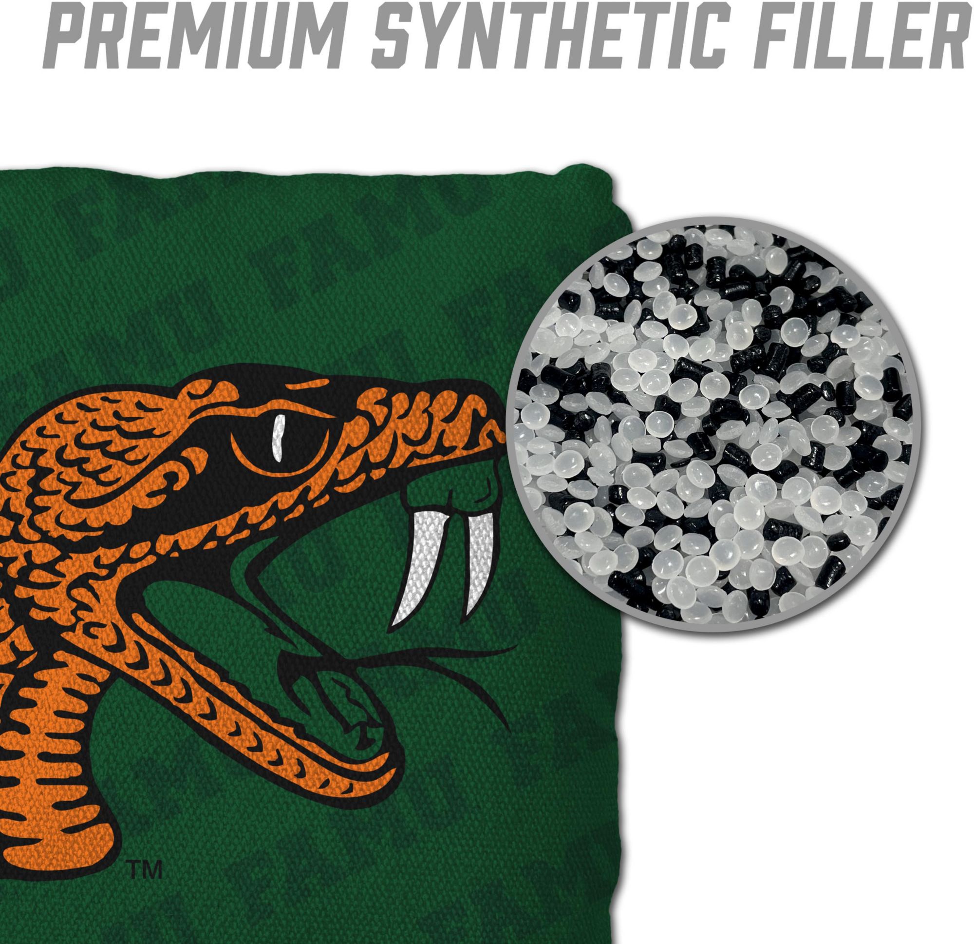 YouTheFan Florida A&M Rattlers Green 4-Pack Cornhole Bean Bag Set product image