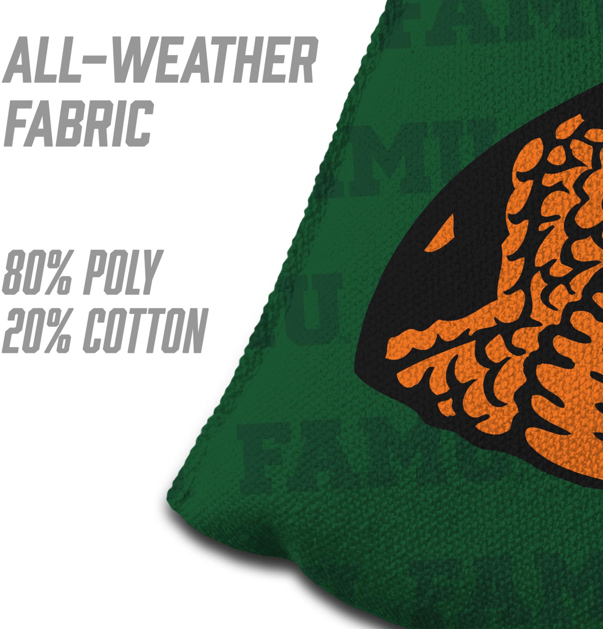 YouTheFan Florida A&M Rattlers Green 4-Pack Cornhole Bean Bag Set product image