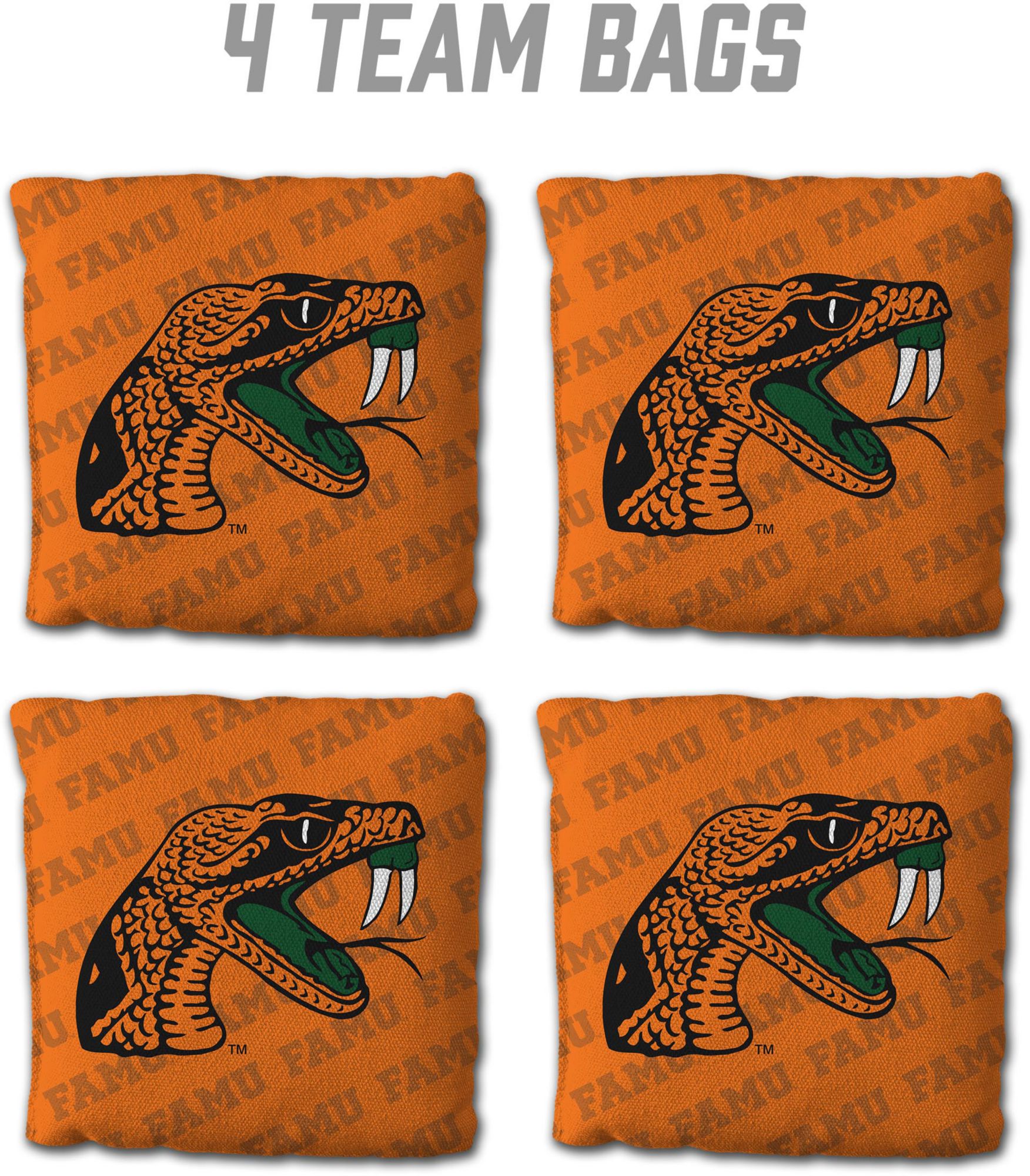 YouTheFan Florida A&M Rattlers Orange 4-Pack Cornhole Bean Bag Set product image