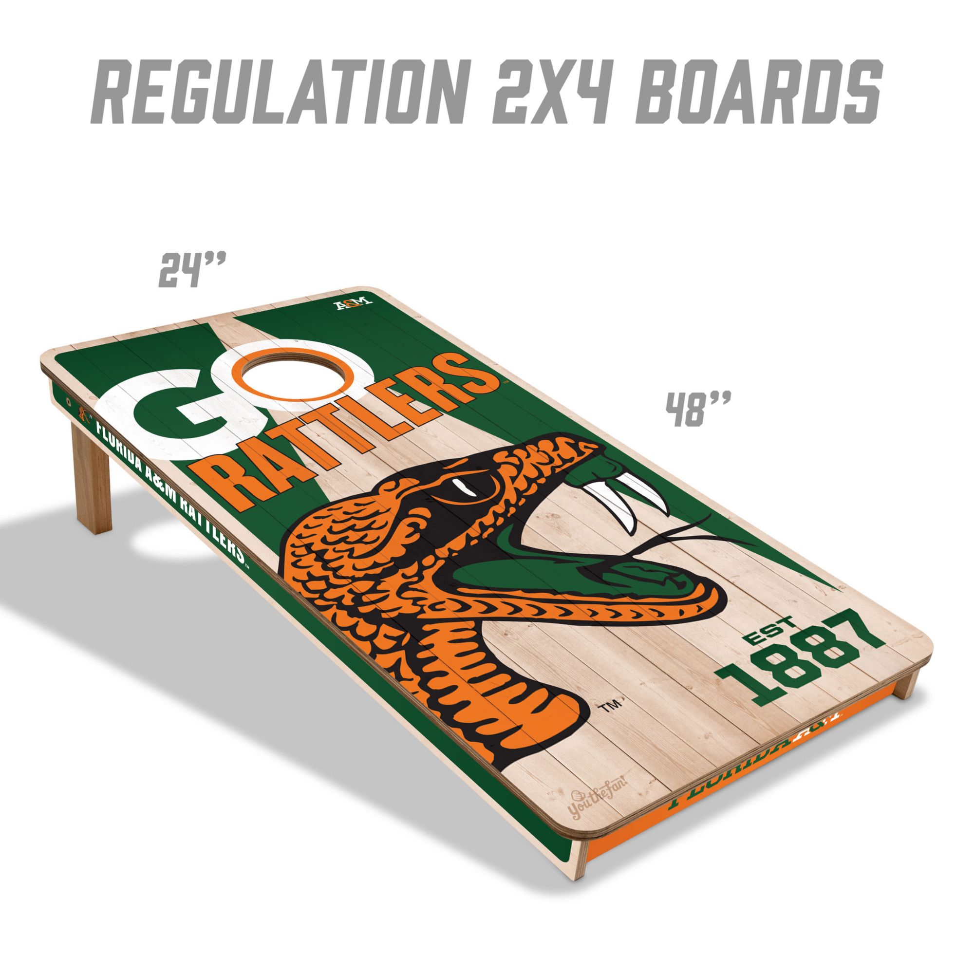 YouTheFan Florida A&M Rattlers 2' x 4' Cornhole Boards product image