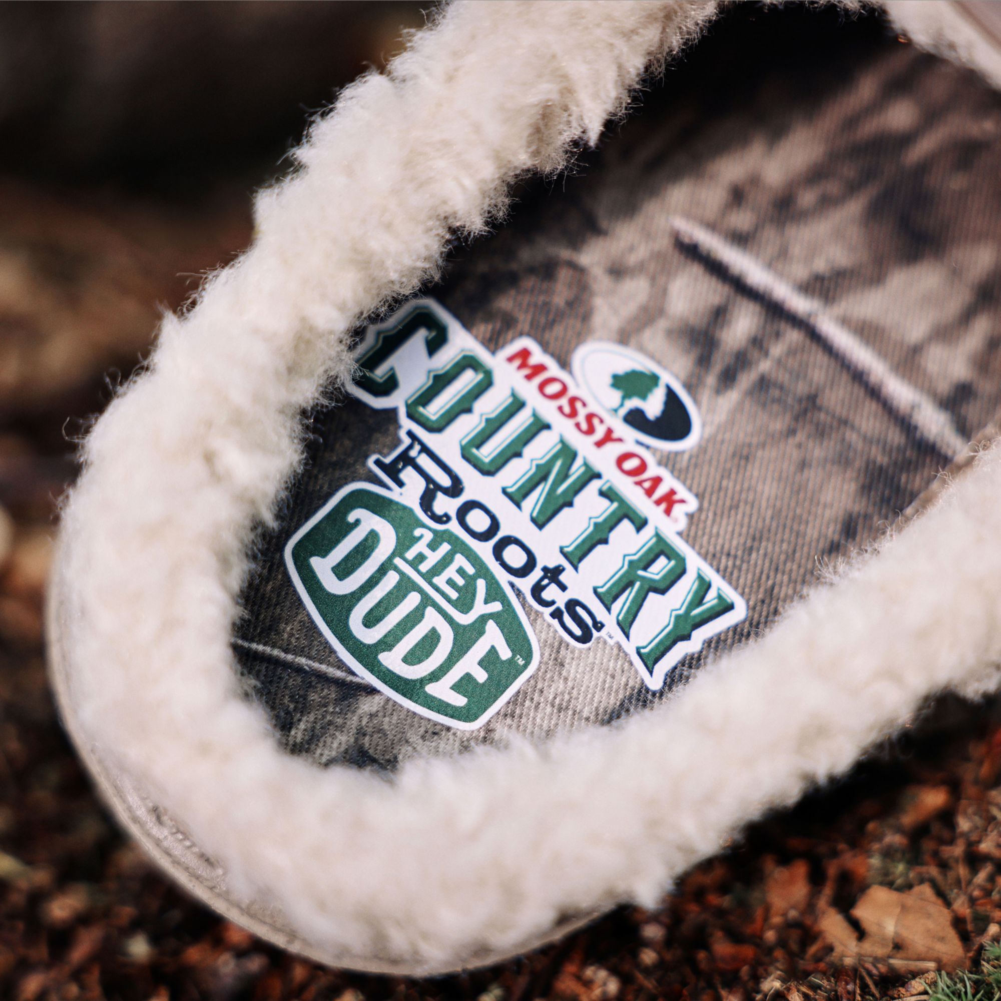 Hey Dude Men's Mossy Oak Country Roots Wally Camp Slip Shoes product image