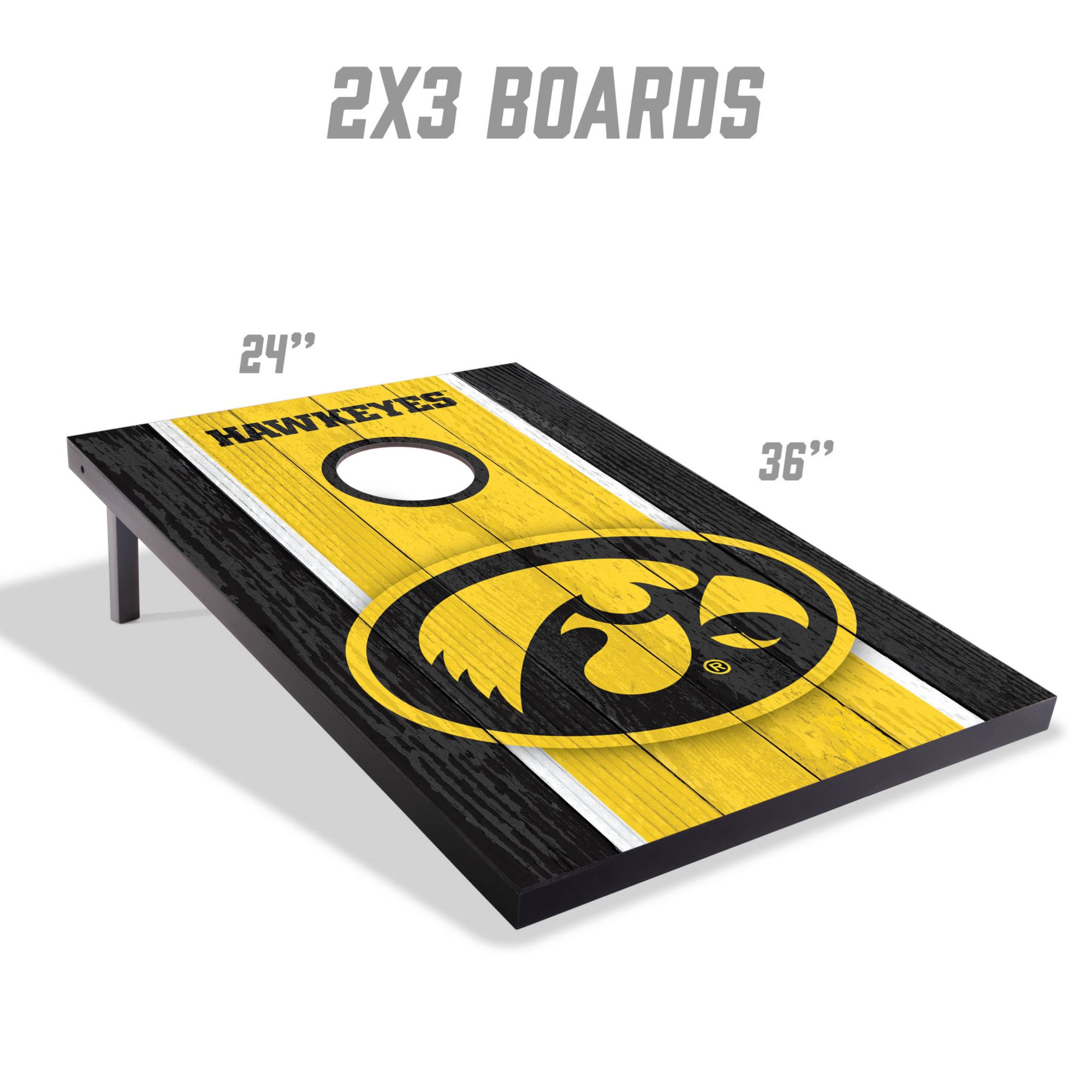 YouTheFan Iowa Hawkeyes 2' x 3' MDF Cornhole Boards product image