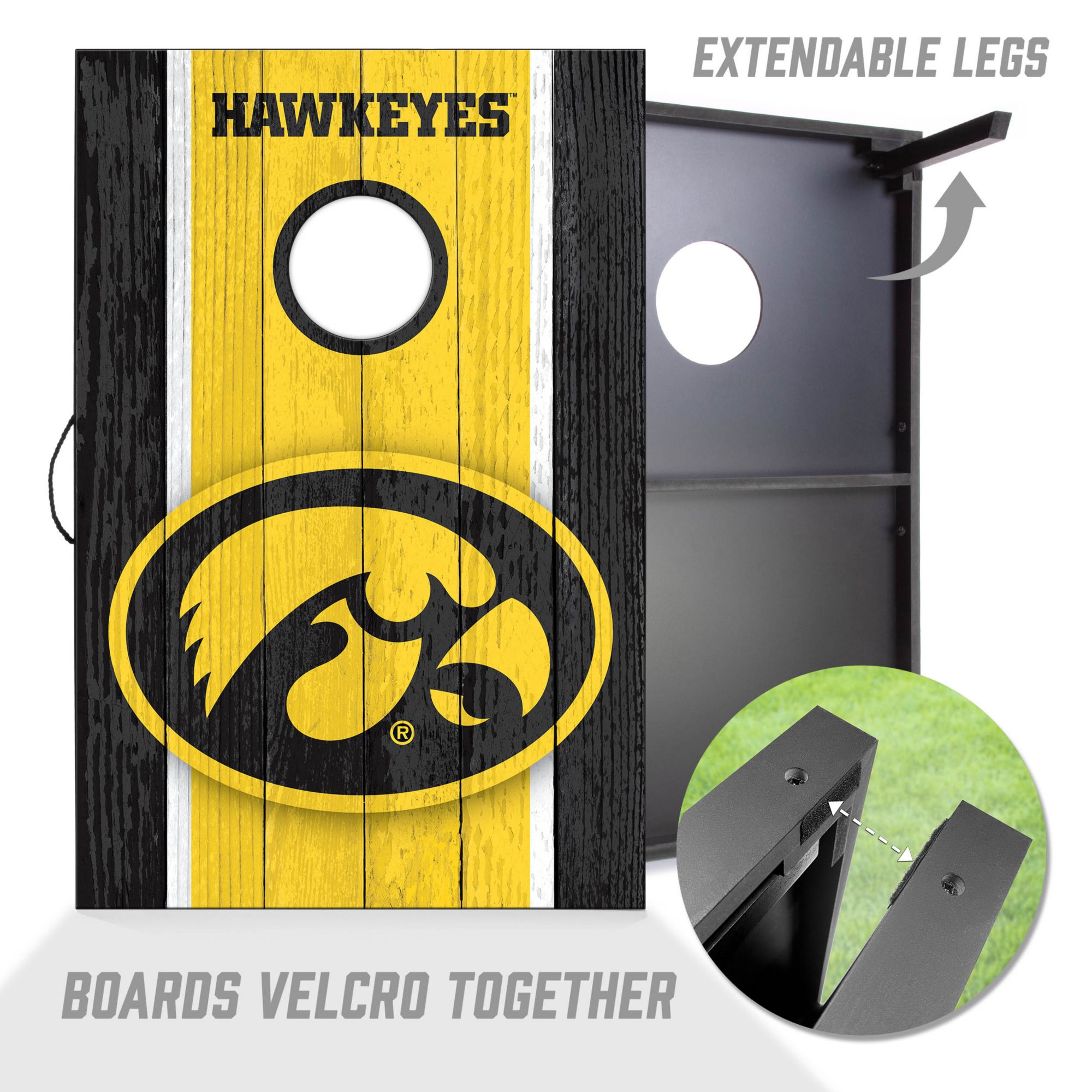 YouTheFan Iowa Hawkeyes 2' x 3' MDF Cornhole Boards product image
