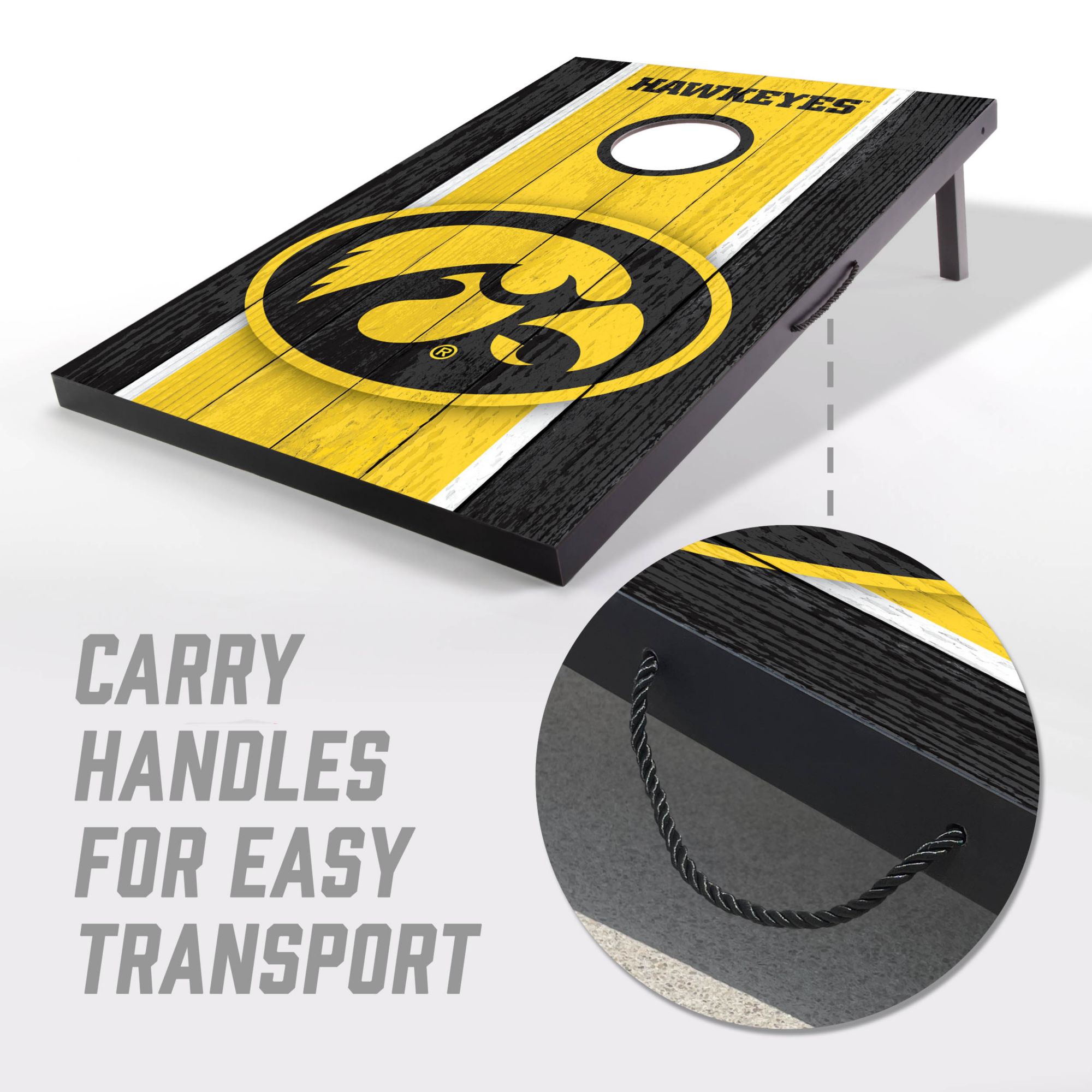 YouTheFan Iowa Hawkeyes 2' x 3' MDF Cornhole Boards product image