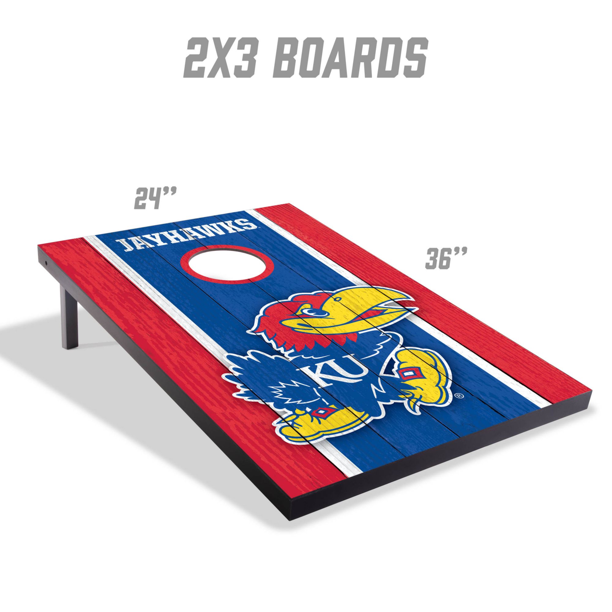 YouTheFan Kansas Jayhawks 2' x 3' MDF Cornhole Boards product image
