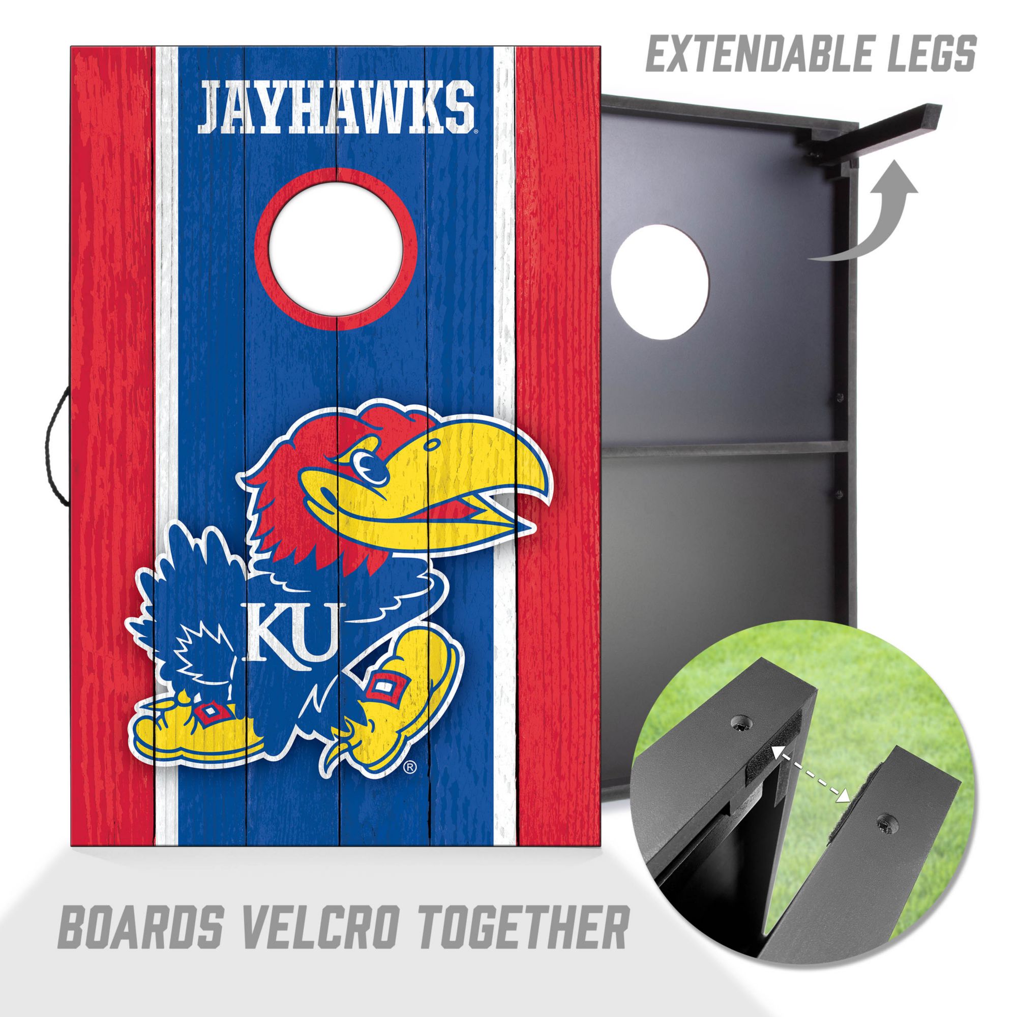YouTheFan Kansas Jayhawks 2' x 3' MDF Cornhole Boards product image