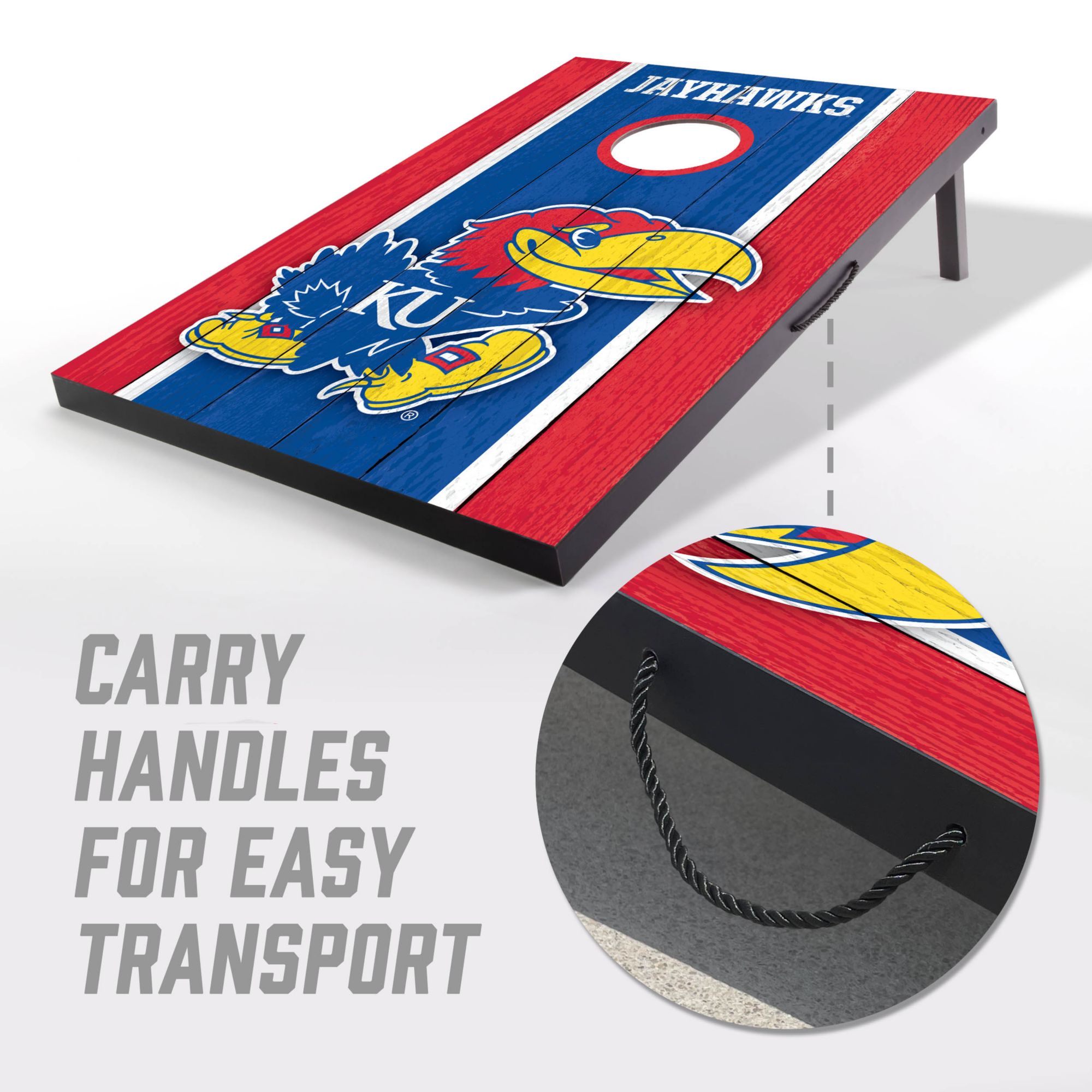 YouTheFan Kansas Jayhawks 2' x 3' MDF Cornhole Boards product image