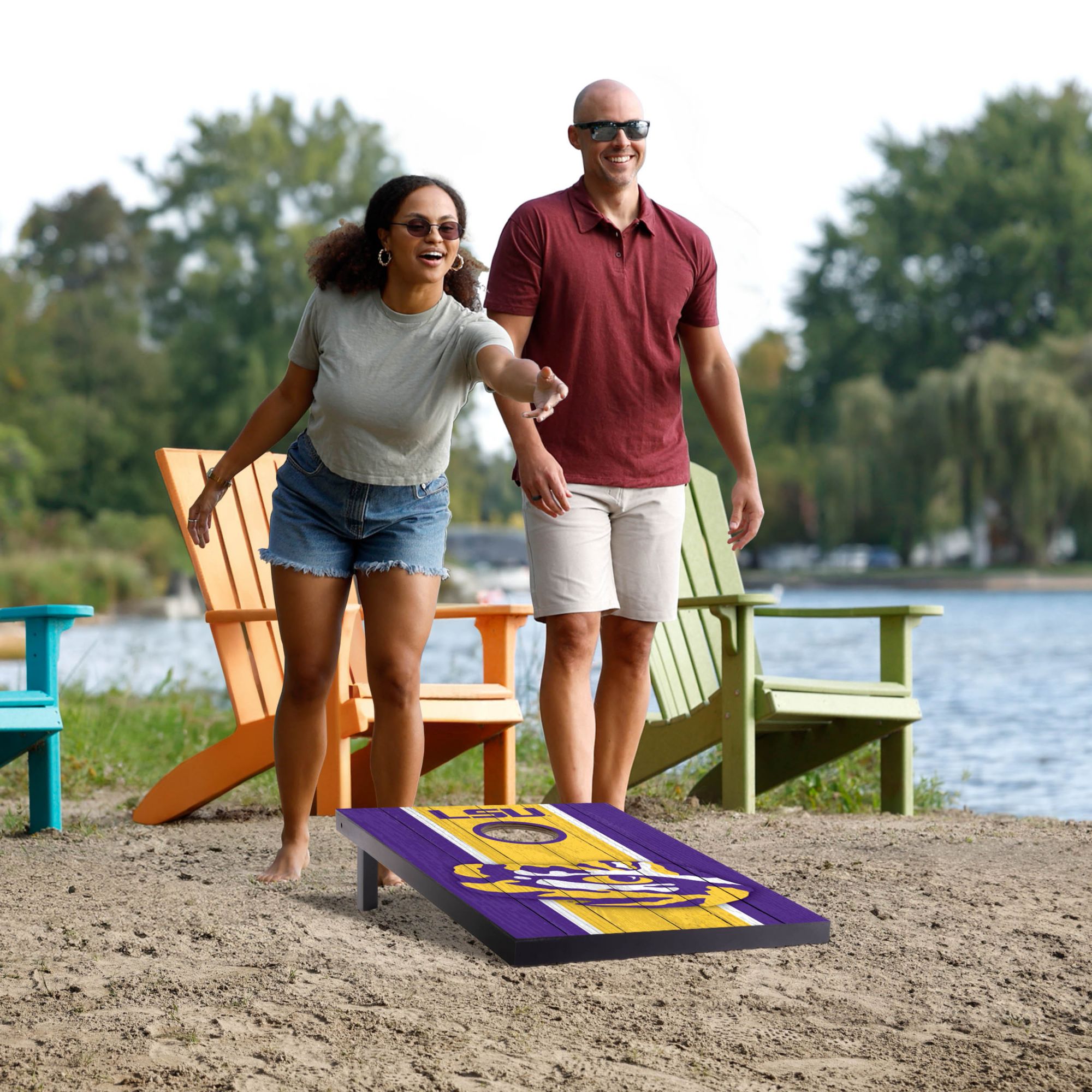 YouTheFan LSU Tigers 2' x 3' MDF Cornhole Boards product image