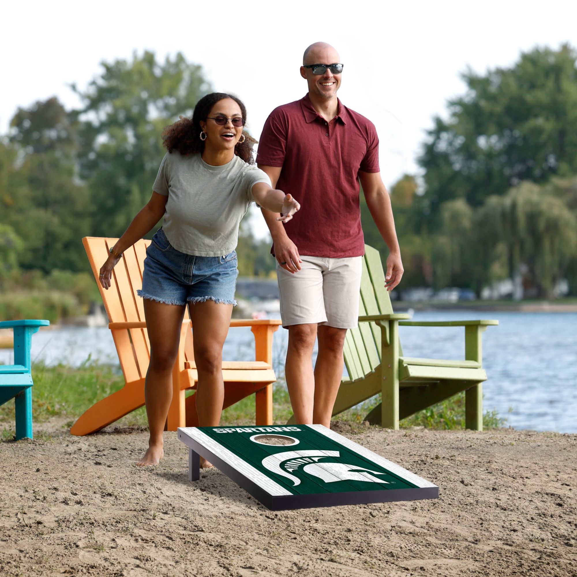 YouTheFan Michigan State Spartans 2' x 3' MDF Cornhole Boards product image
