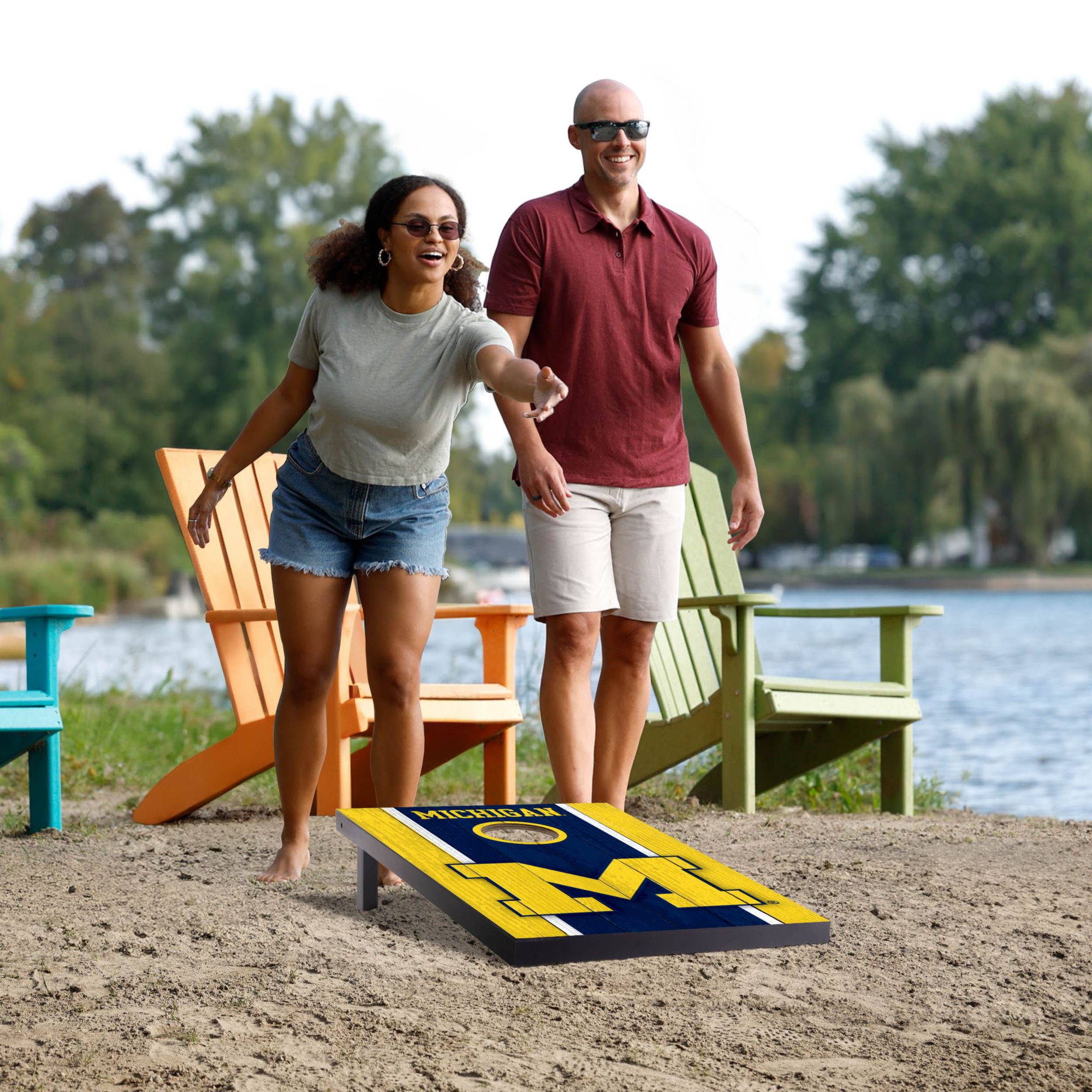 YouTheFan Michigan Wolverines 2' x 3' MDF Cornhole Boards product image