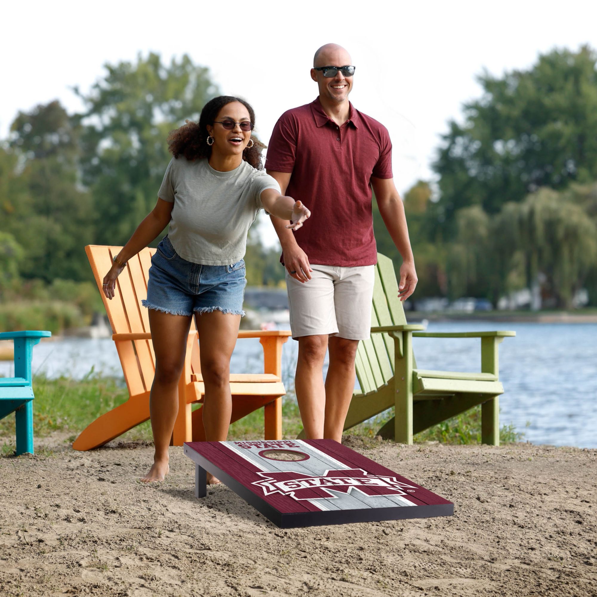 YouTheFan Mississippi State Bulldogs 2' x 3' MDF Cornhole Boards product image