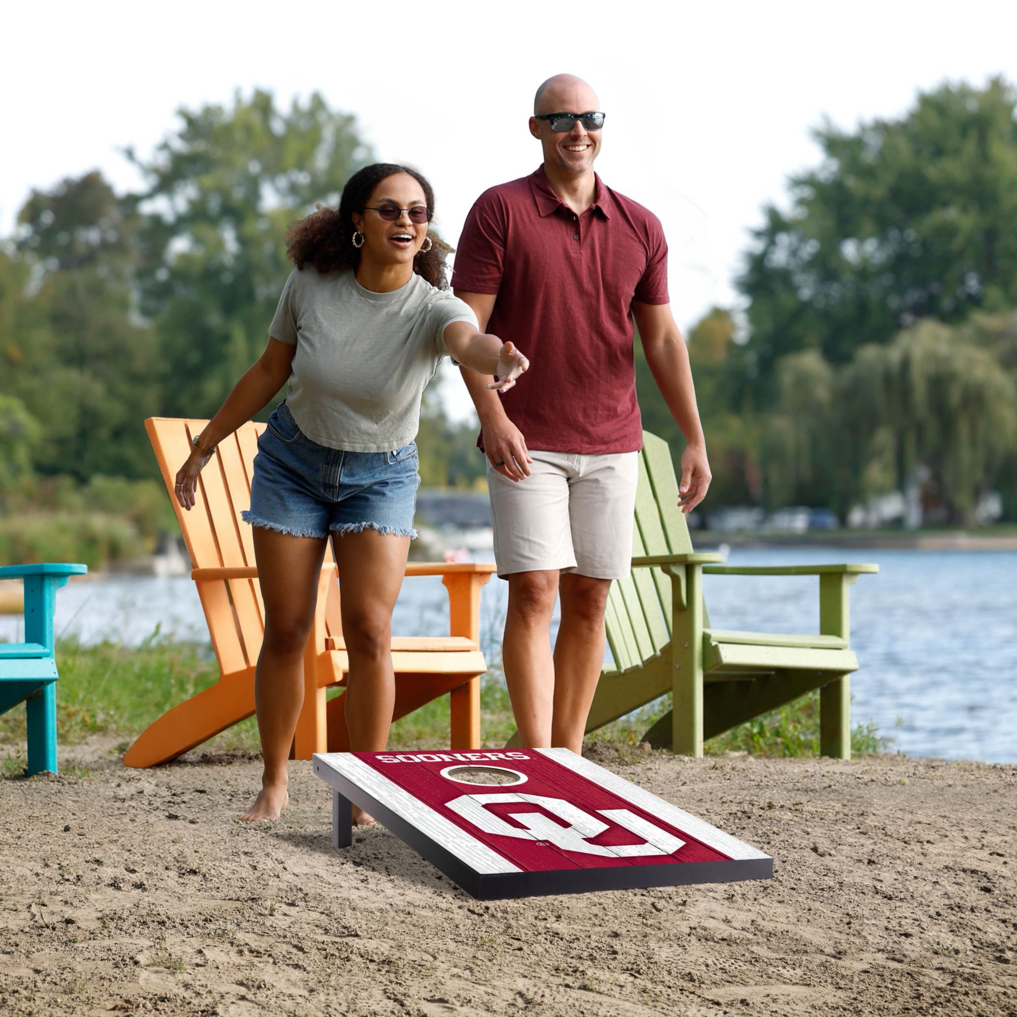 YouTheFan Oklahoma Sooners 2' x 3' MDF Cornhole Boards product image