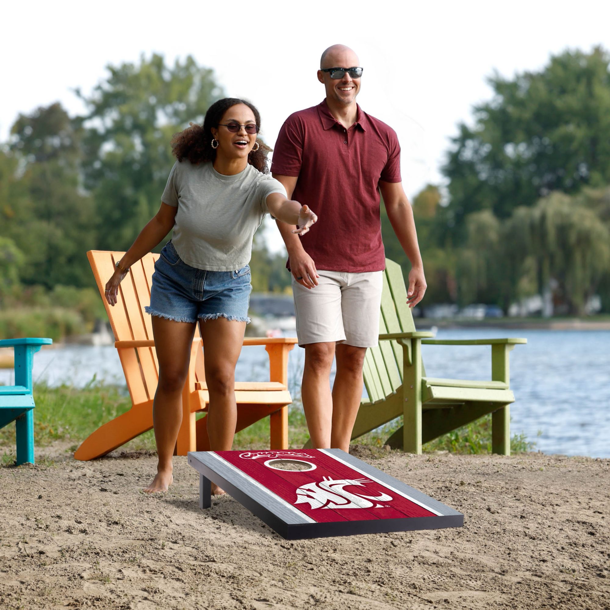 YouTheFan Washington State Cougars 2' x 3' MDF Cornhole Boards product image