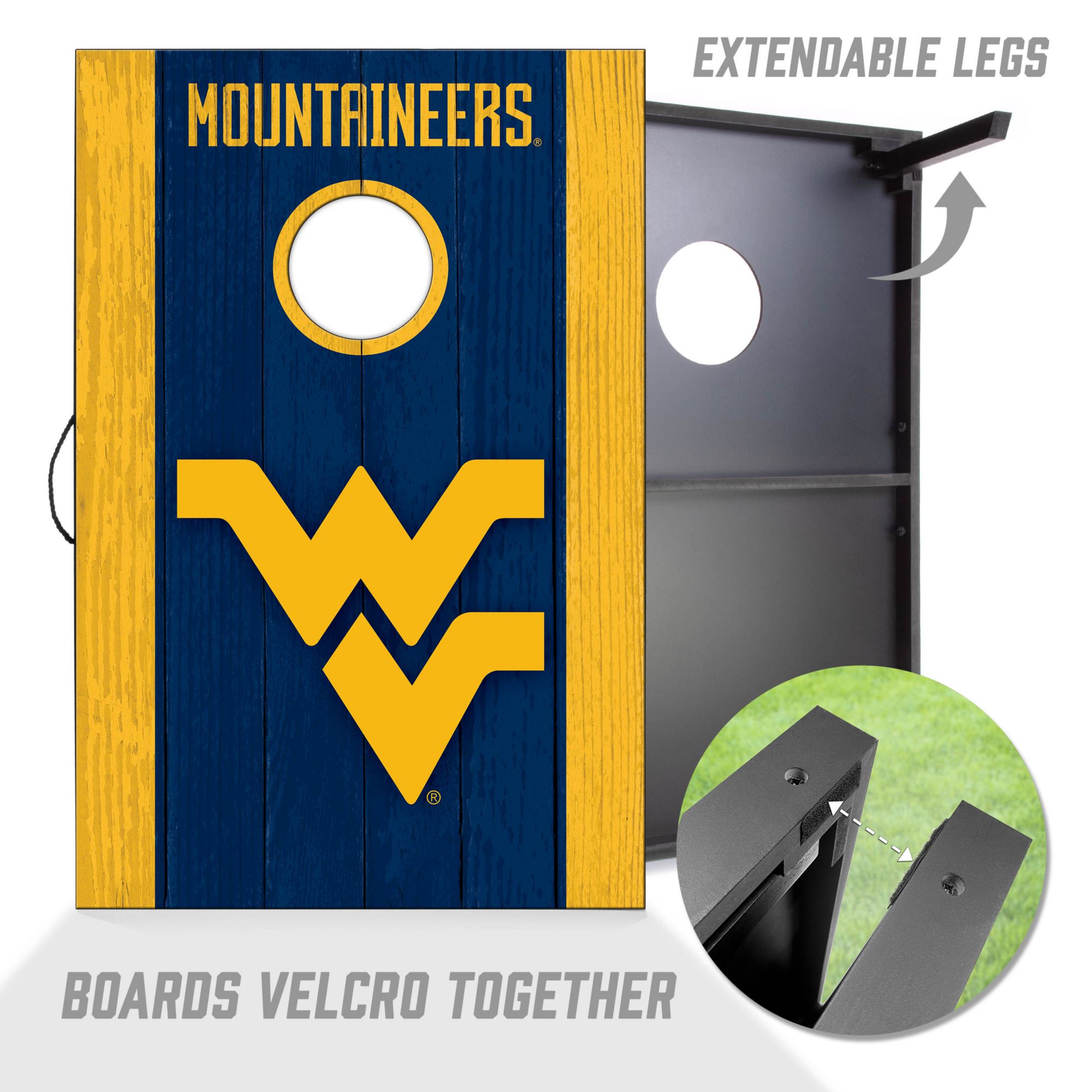 YouTheFan West Virginia Mountaineers 2' x 3' MDF Cornhole Boards product image