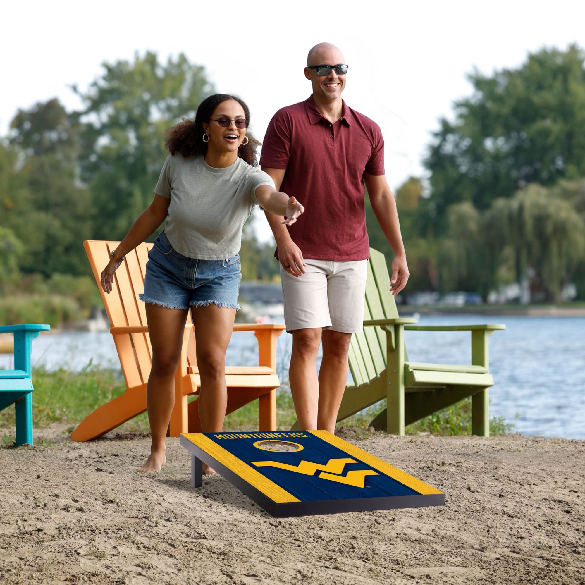 YouTheFan West Virginia Mountaineers 2' x 3' MDF Cornhole Boards product image