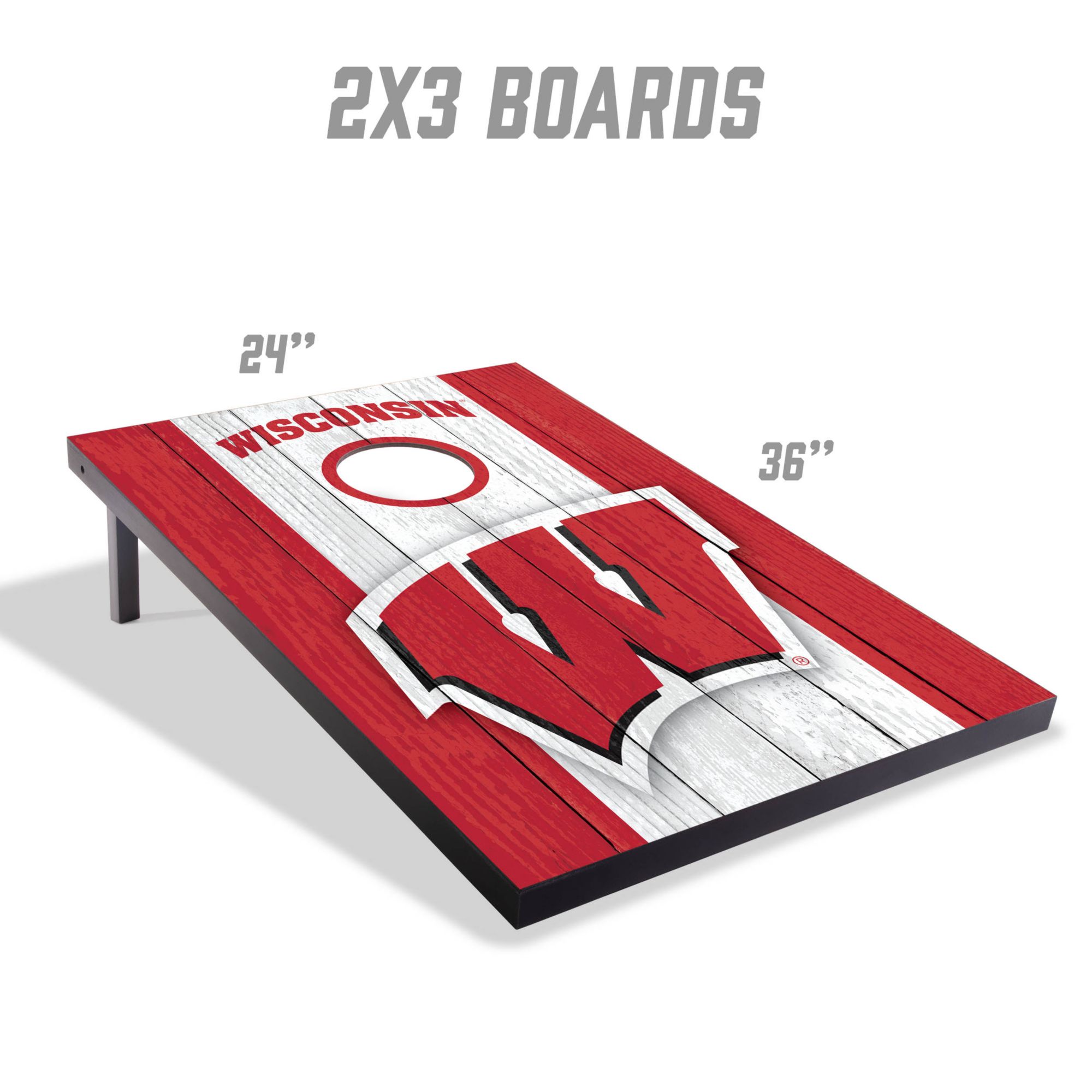 YouTheFan Wisconsin Badgers 2' x 3' MDF Cornhole Boards product image