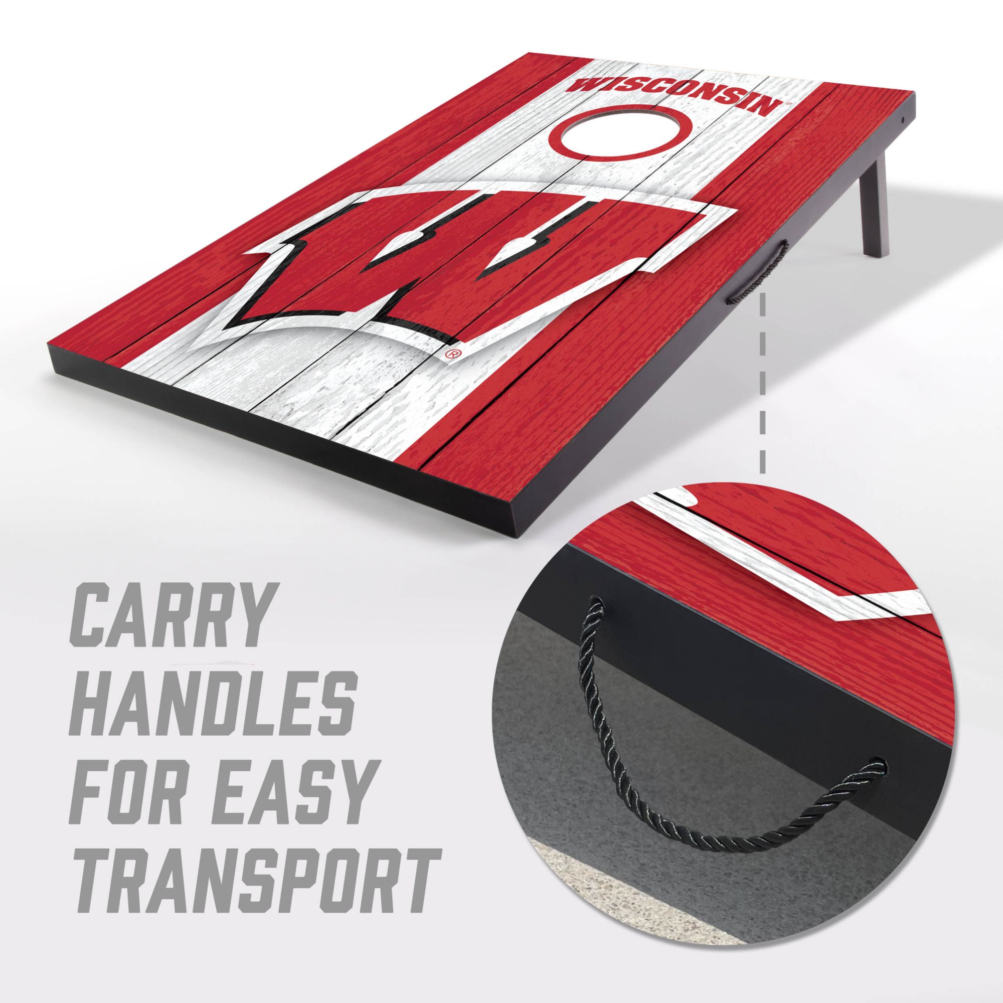 YouTheFan Wisconsin Badgers 2' x 3' MDF Cornhole Boards product image