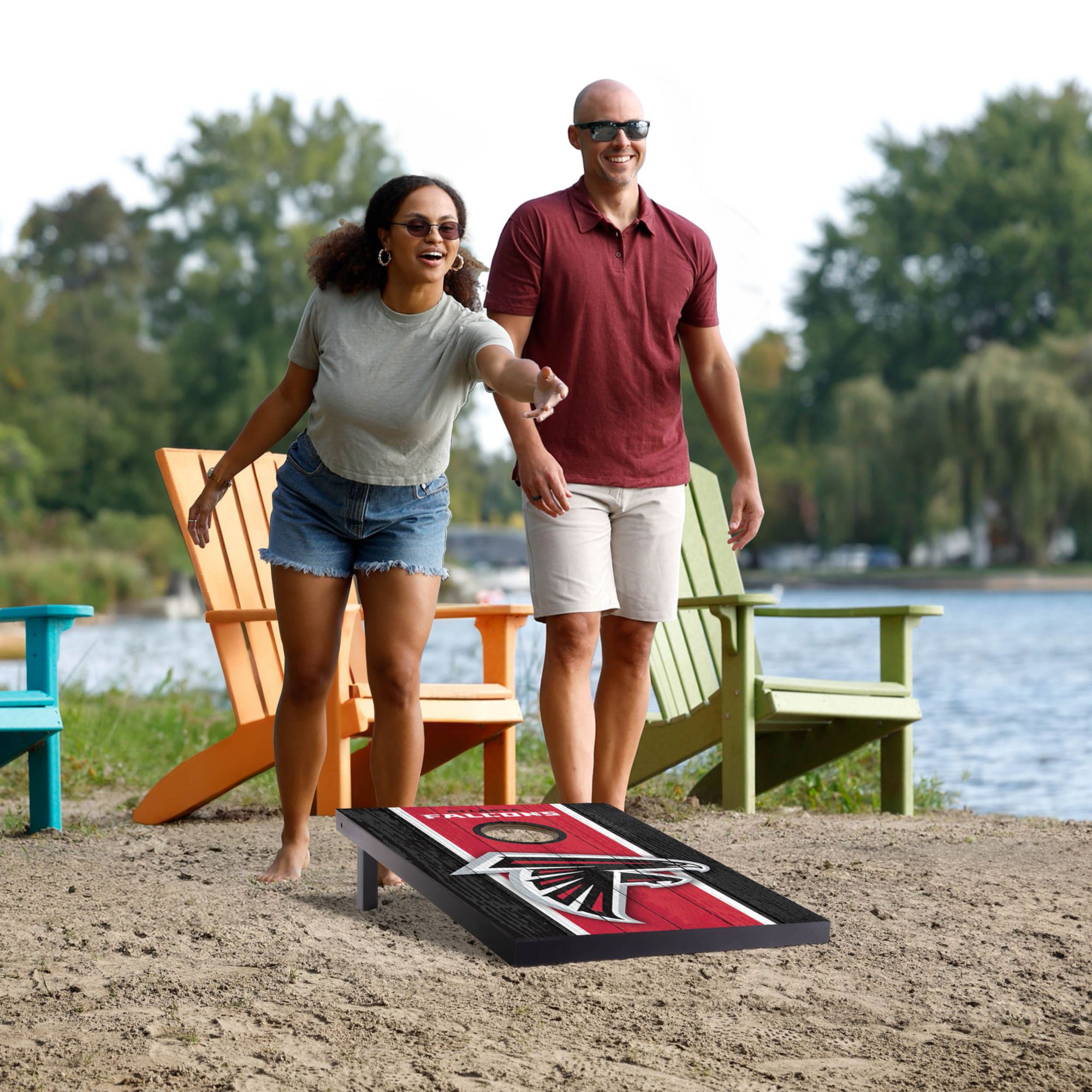 YouTheFan Atlanta Falcons 2' x 3' MDF Cornhole Boards product image