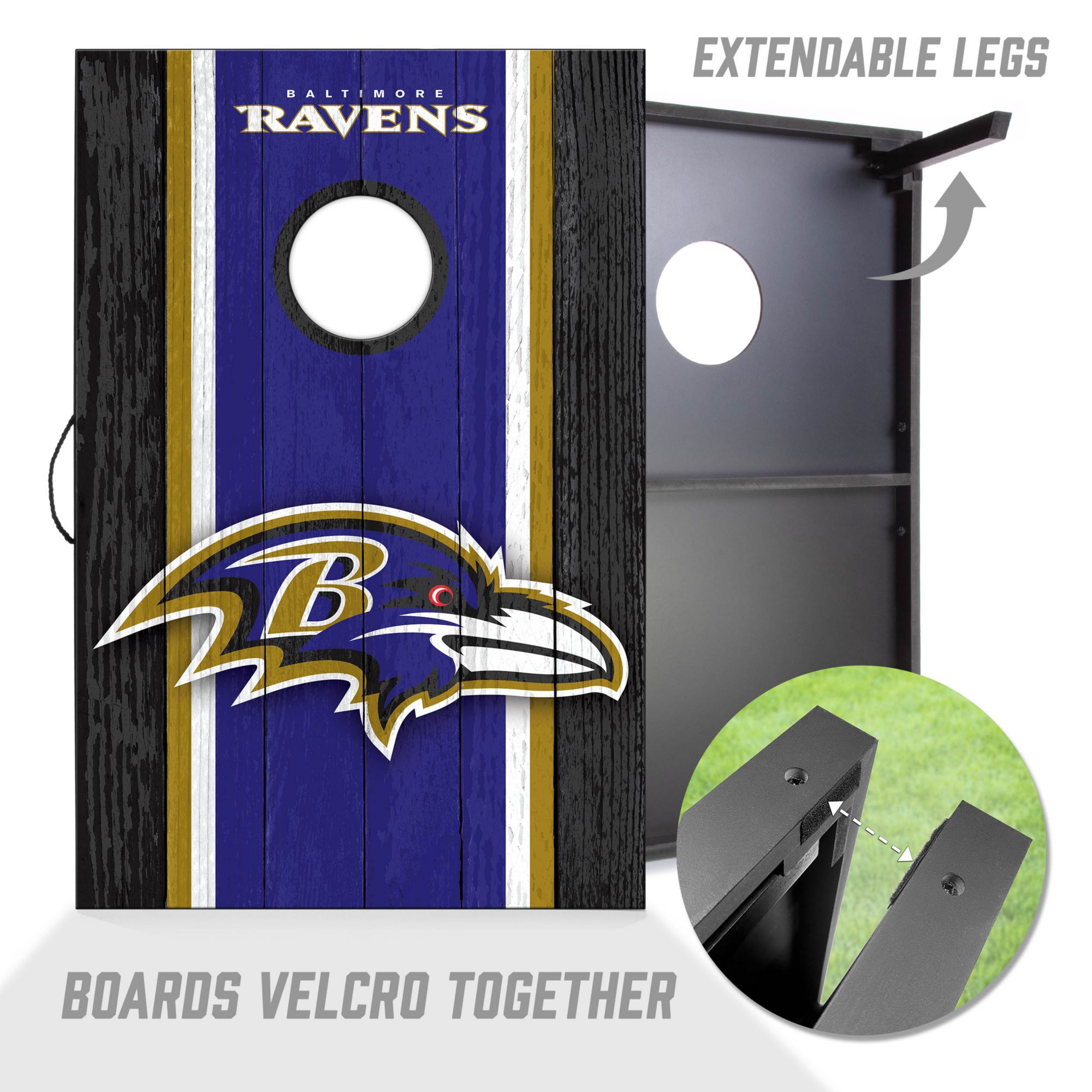 YouTheFan Baltimore Ravens 2' x 3' MDF Cornhole Boards product image