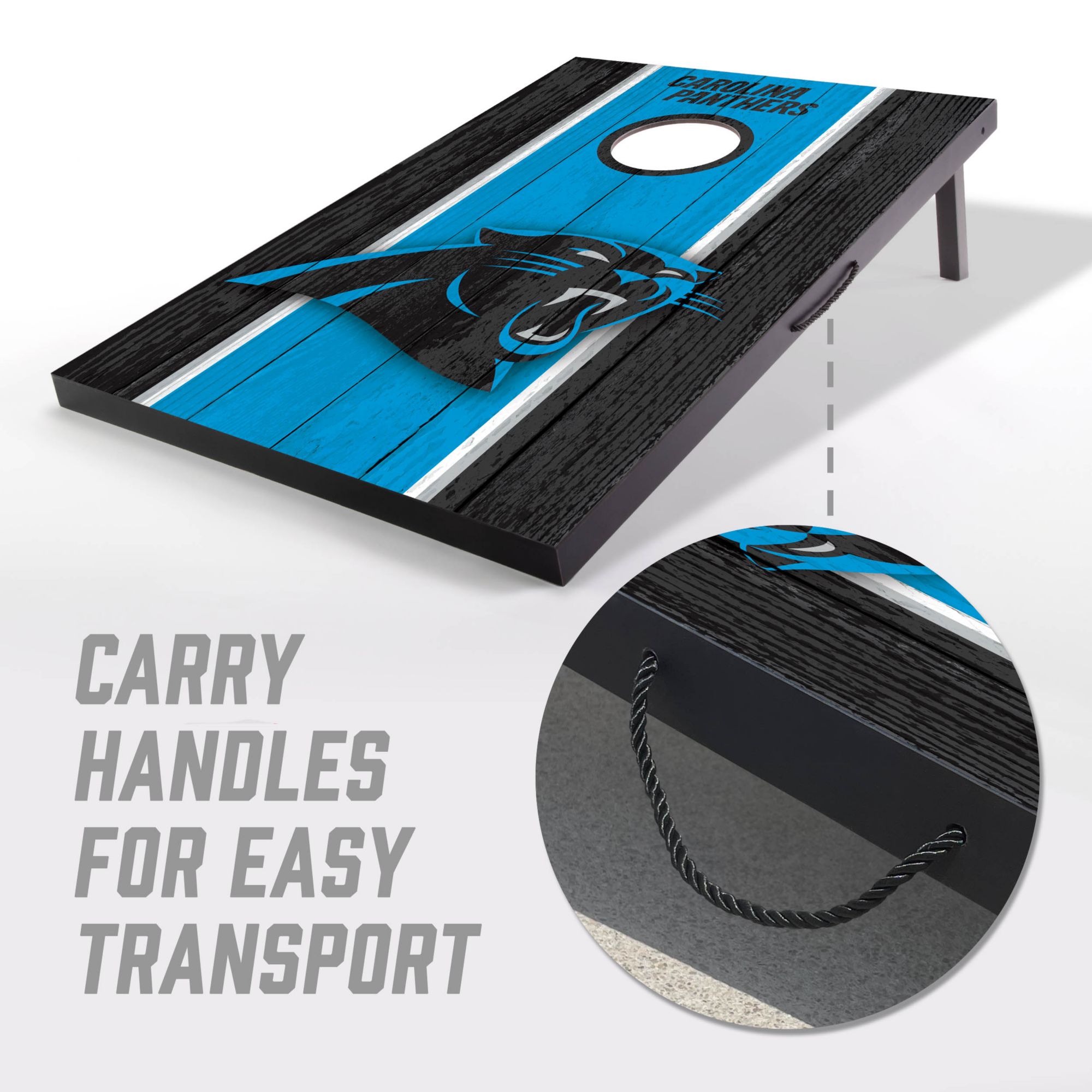 YouTheFan Carolina Panthers 2' x 3' MDF Cornhole Boards product image