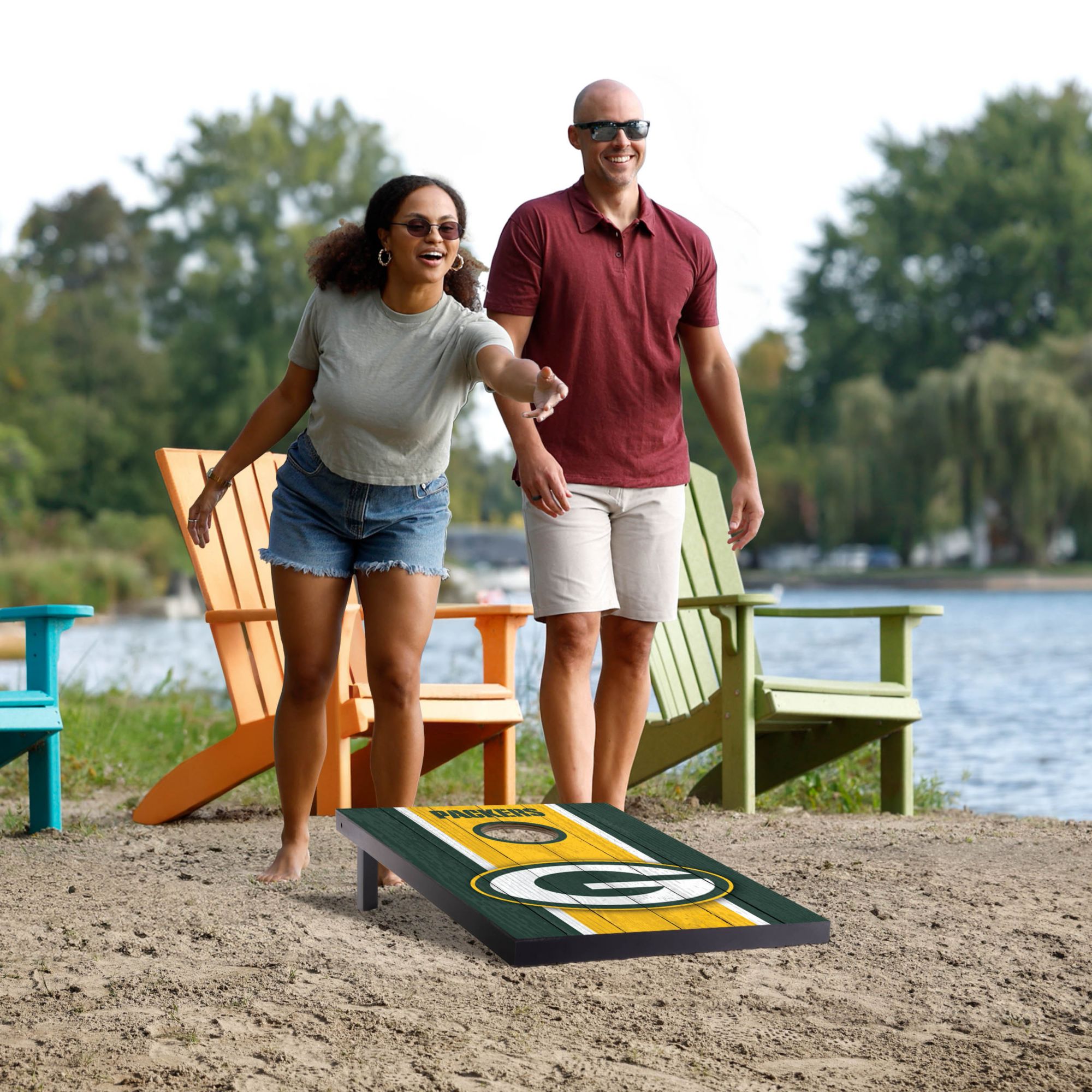 YouTheFan Green Bay Packers 2' x 3' MDF Cornhole Boards product image