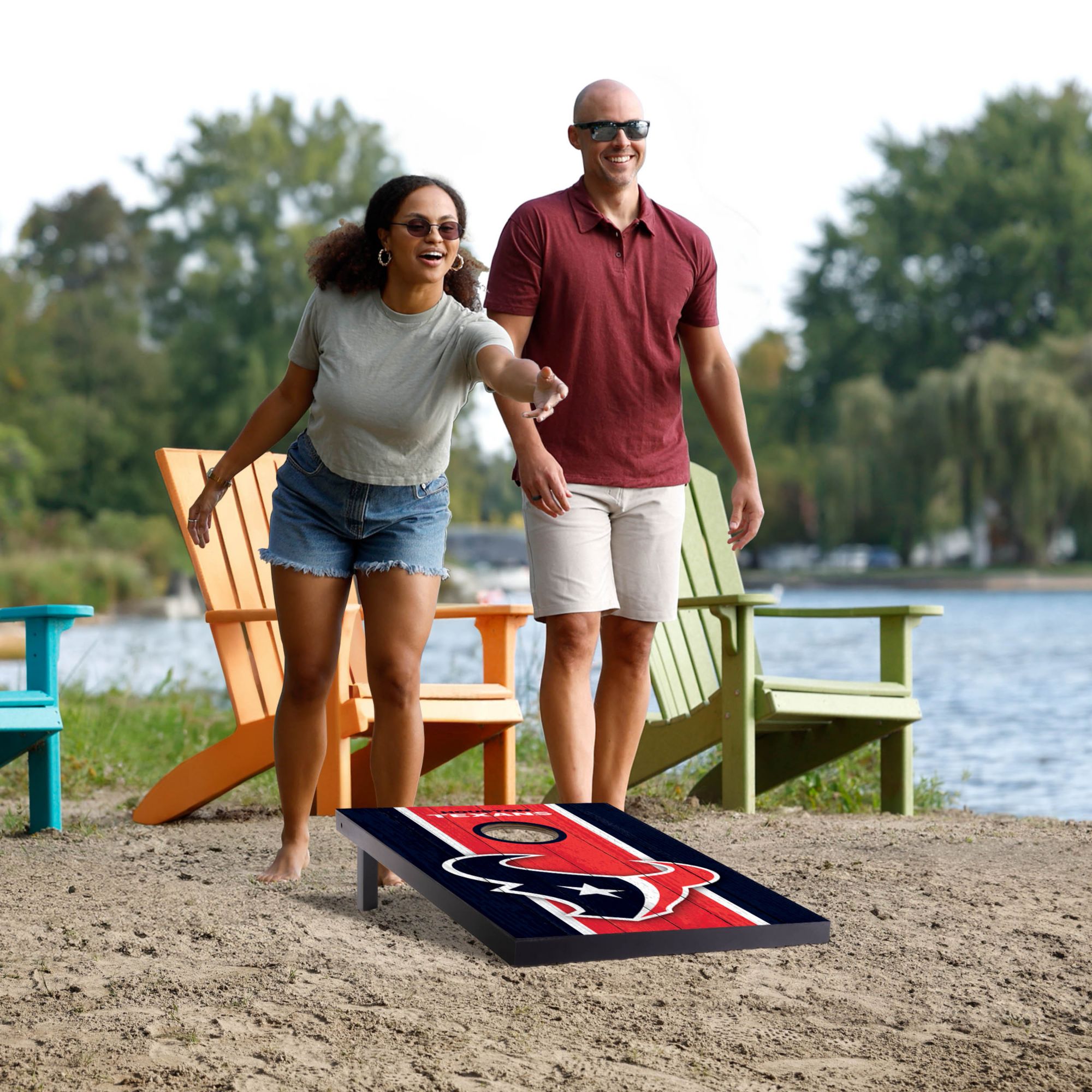 YouTheFan Houston Texans 2' x 3' MDF Cornhole Boards product image
