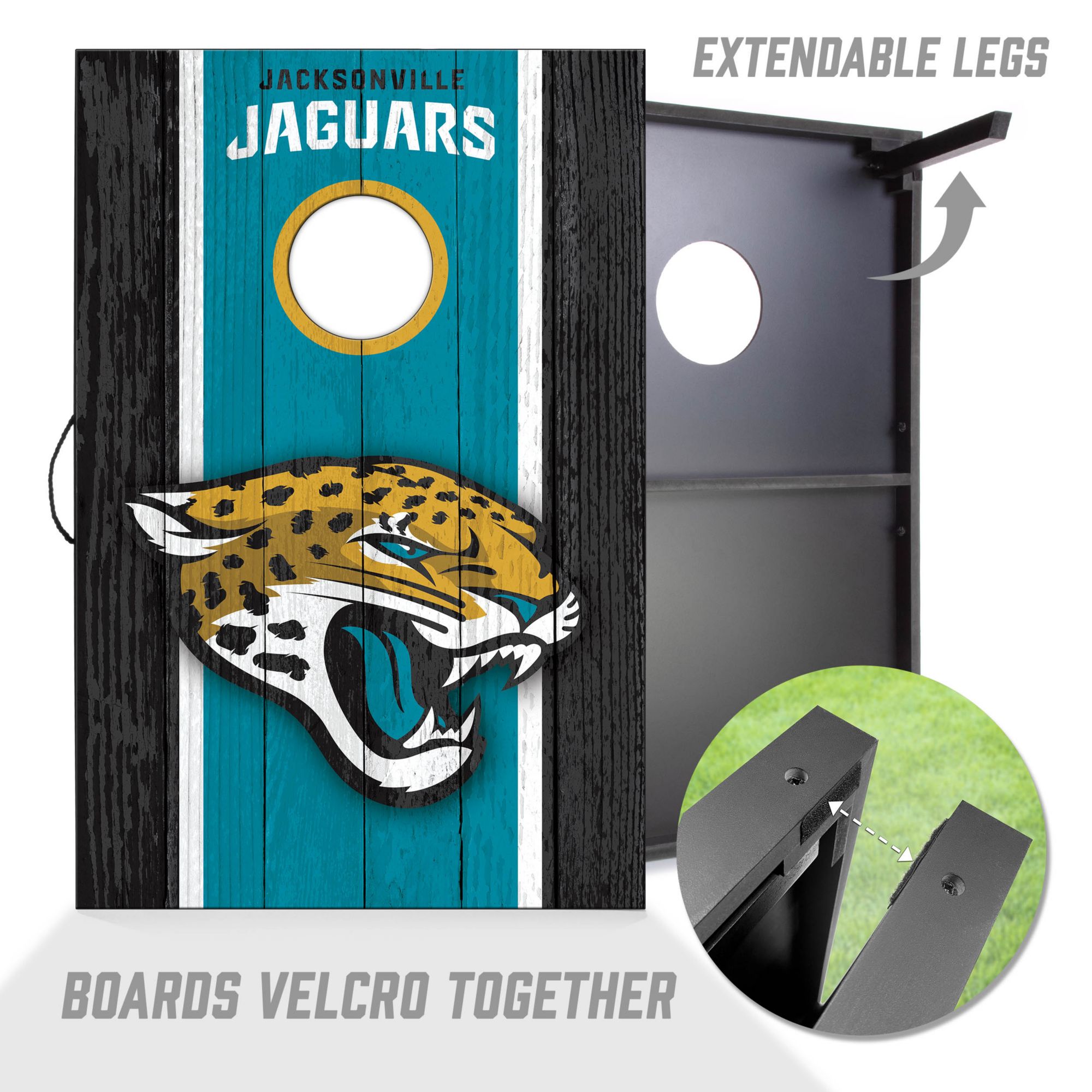 YouTheFan Jacksonville Jaguars 2' x 3' MDF Cornhole Boards product image