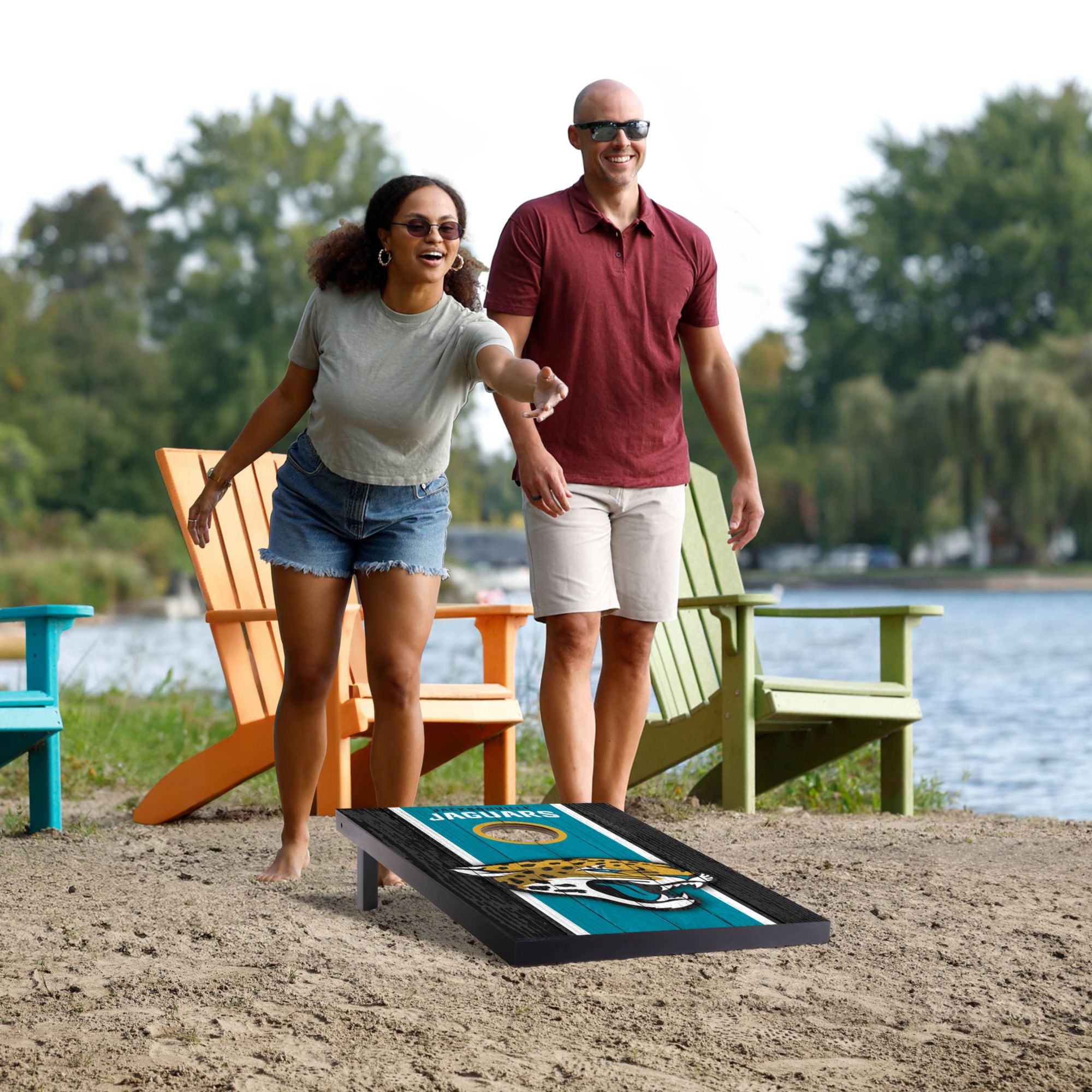 YouTheFan Jacksonville Jaguars 2' x 3' MDF Cornhole Boards product image