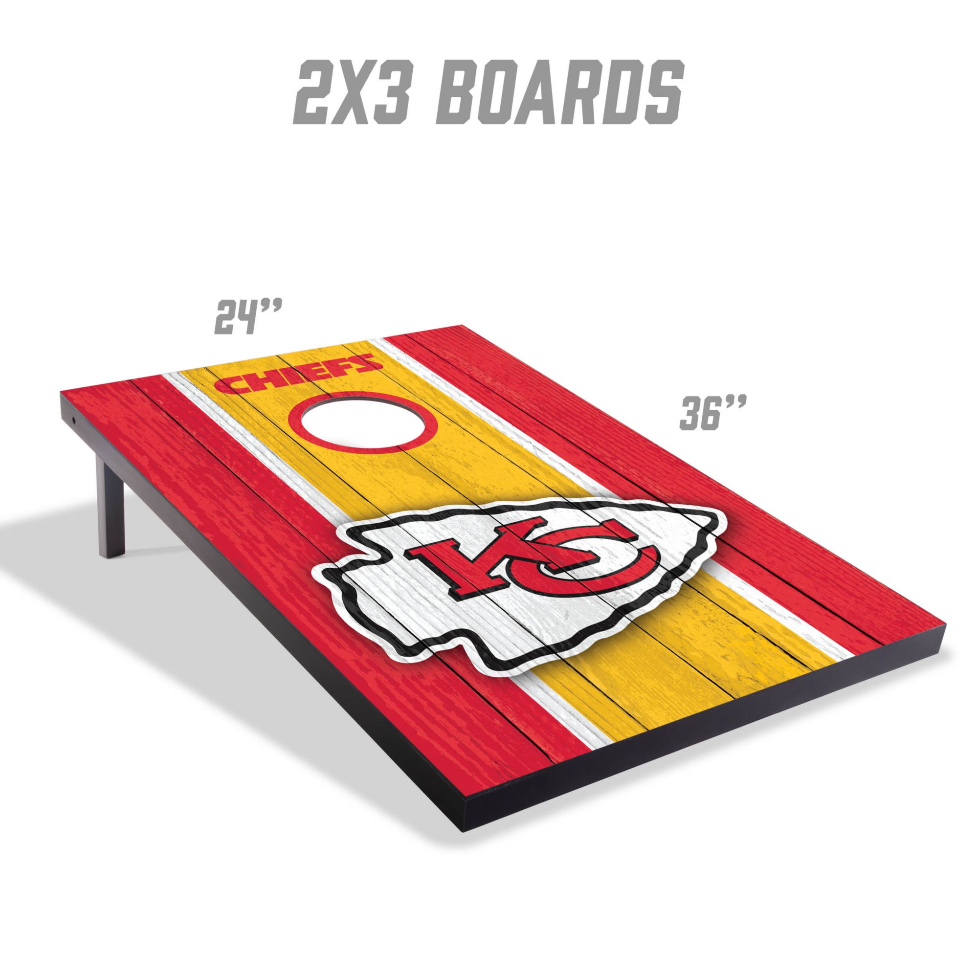 YouTheFan Kansas City Chiefs 2' x 3' MDF Cornhole Boards product image