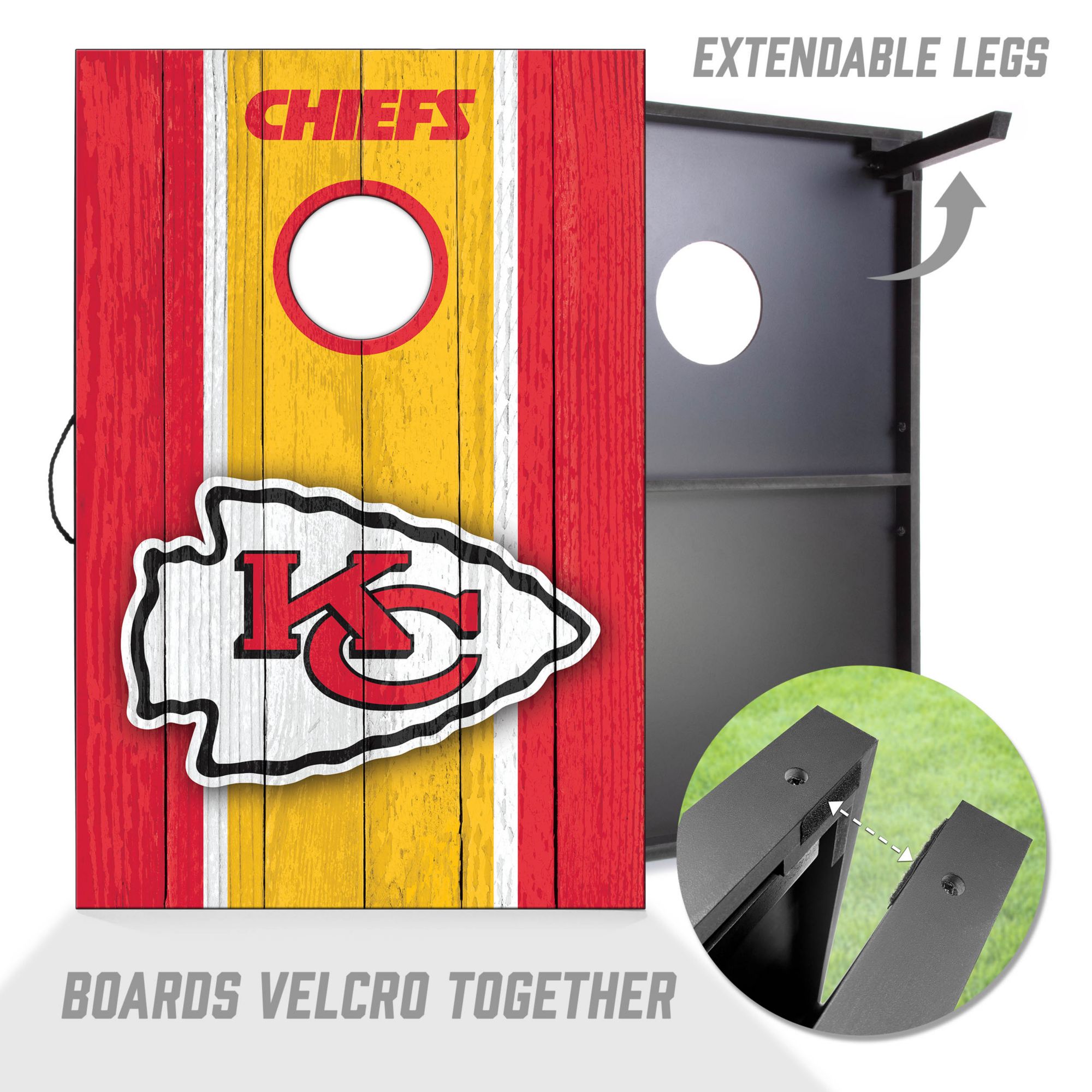 YouTheFan Kansas City Chiefs 2' x 3' MDF Cornhole Boards product image