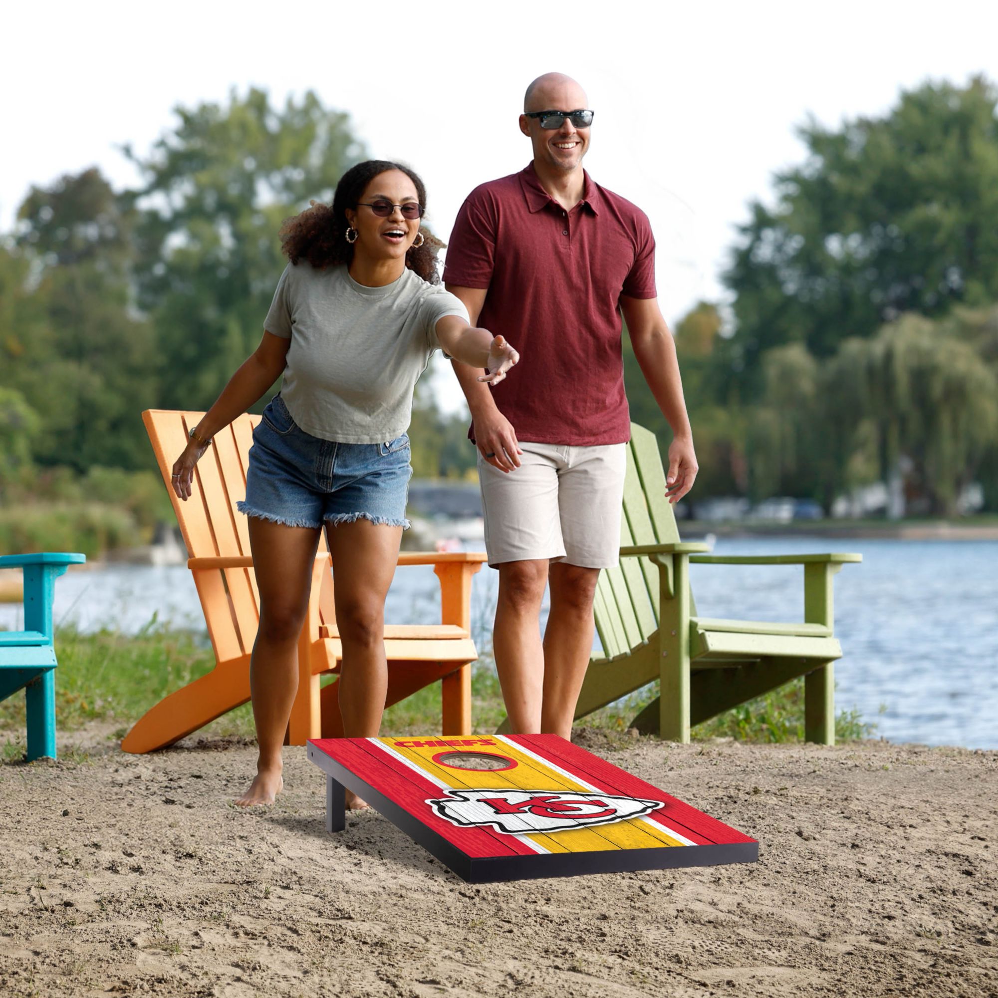 YouTheFan Kansas City Chiefs 2' x 3' MDF Cornhole Boards product image