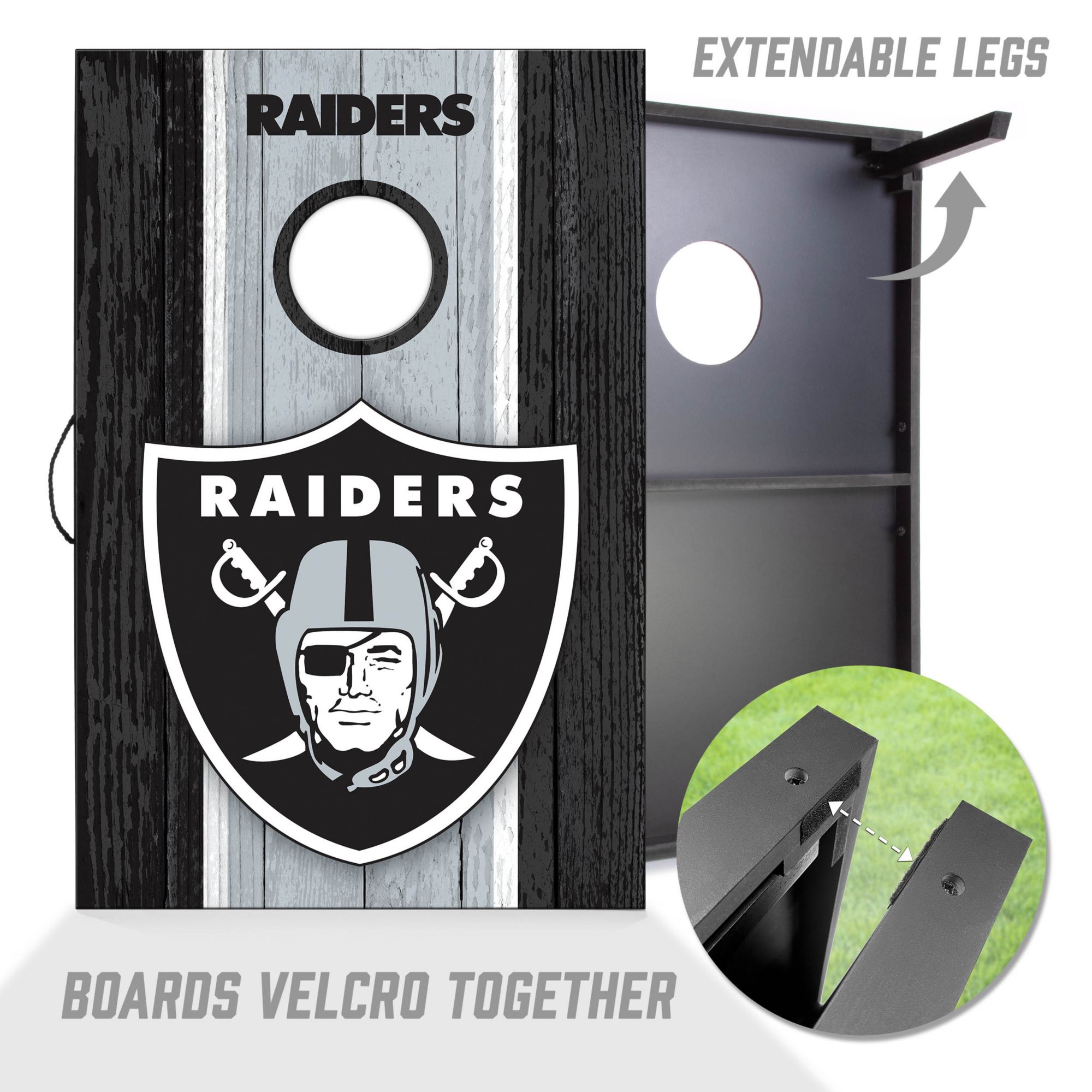 YouTheFan Las Vegas Raiders 2' x 3' MDF Cornhole Boards product image