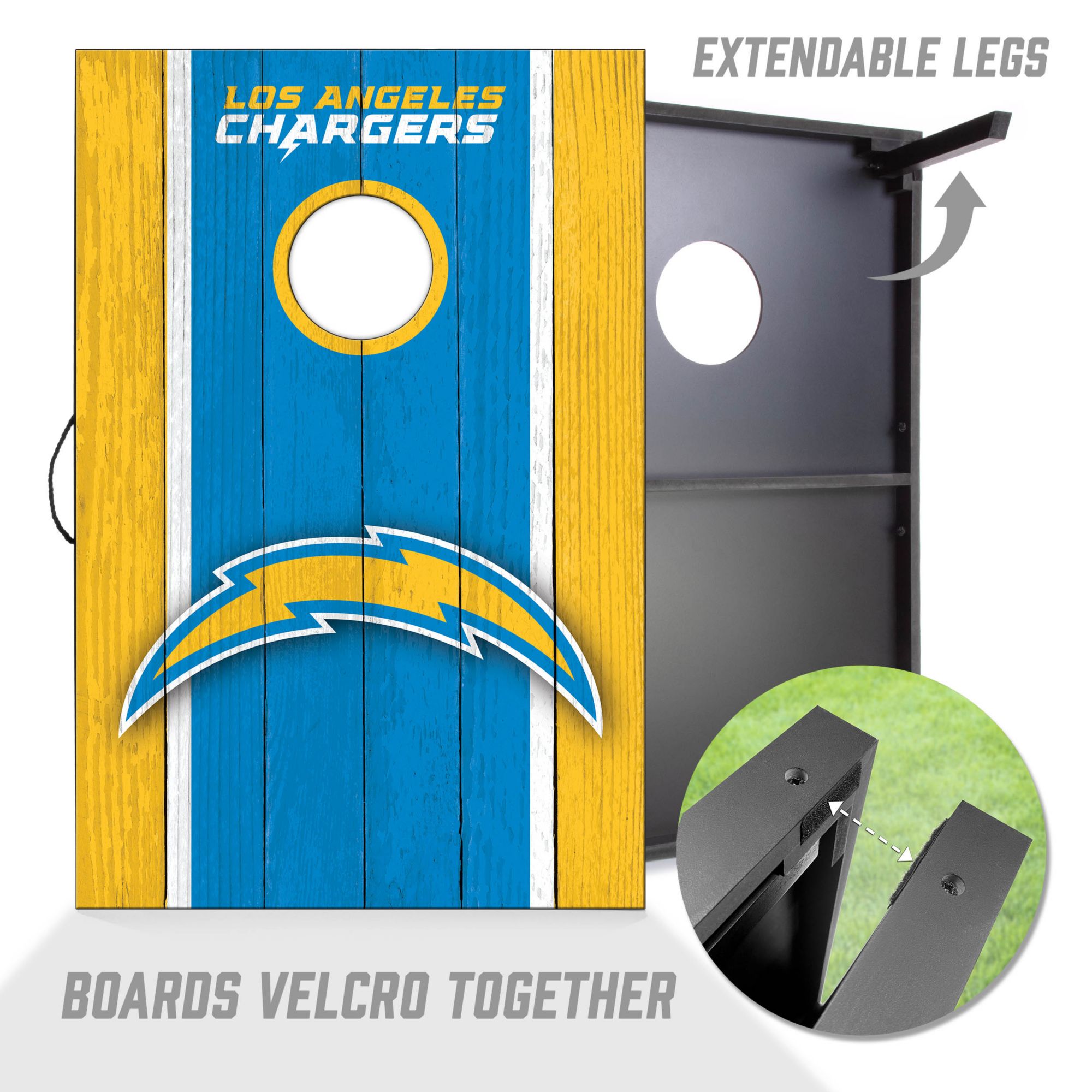 YouTheFan Los Angeles Chargers 2' x 3' MDF Cornhole Boards product image