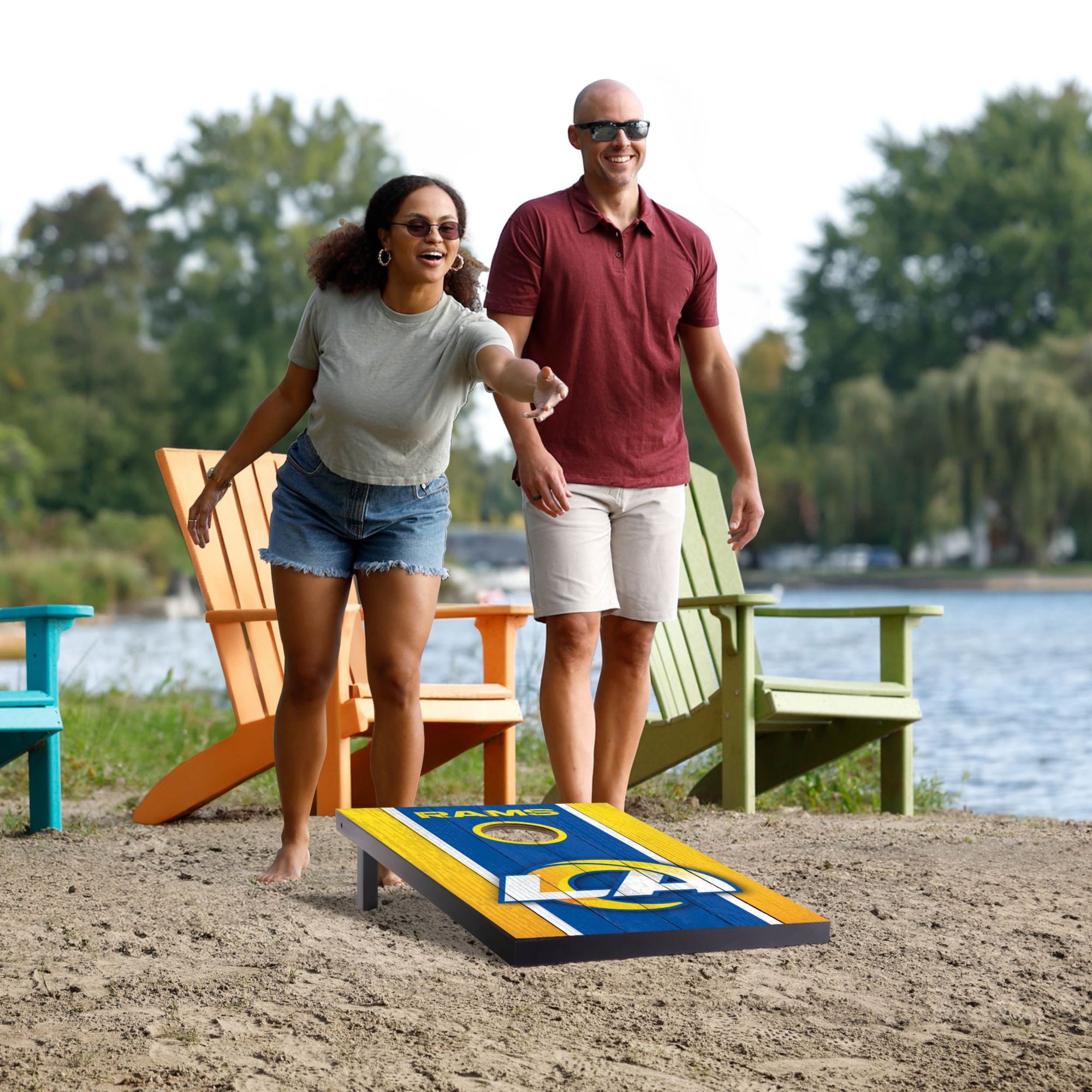 YouTheFan Los Angeles Rams 2' x 3' MDF Cornhole Boards product image