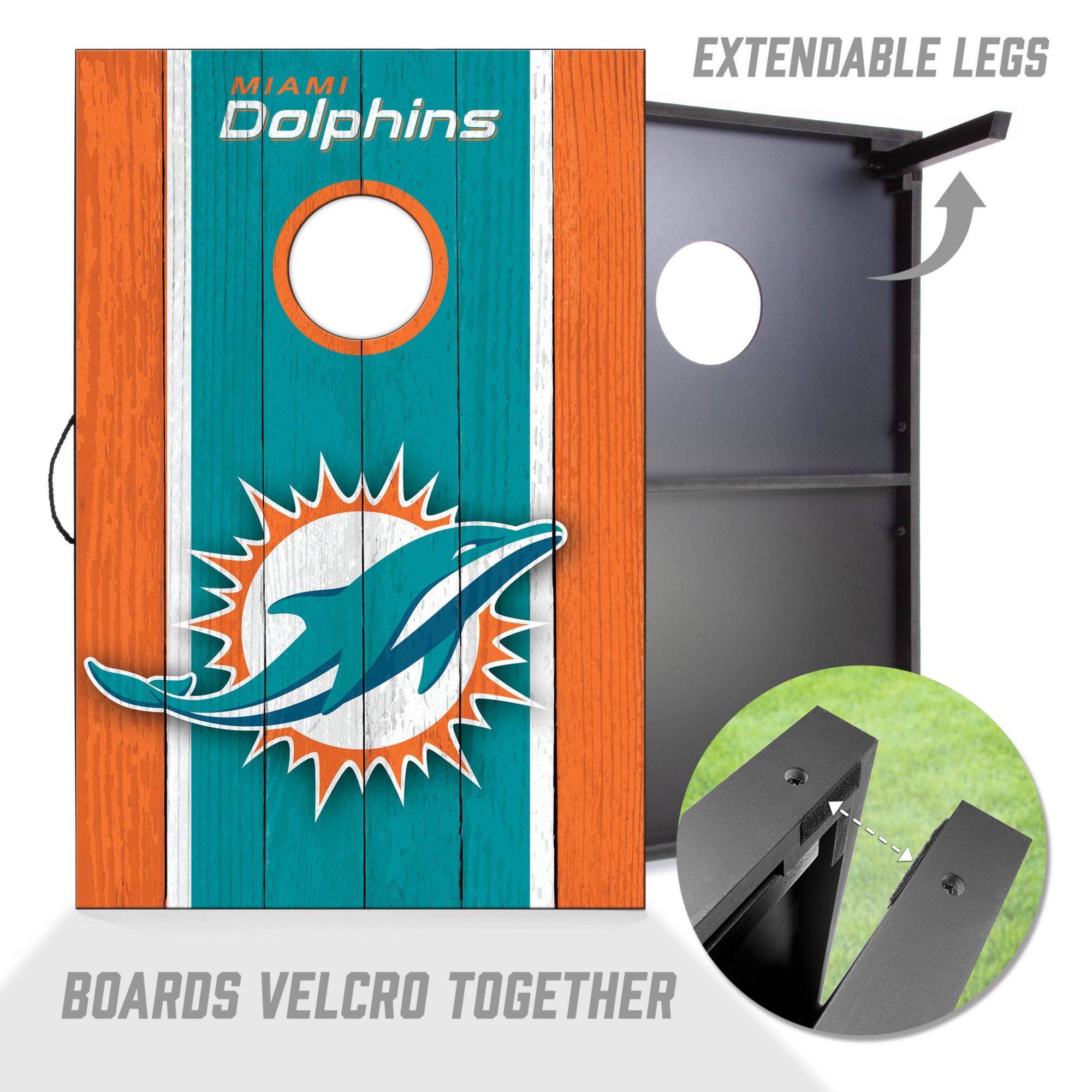 YouTheFan Miami Dolphins 2' x 3' MDF Cornhole Boards product image