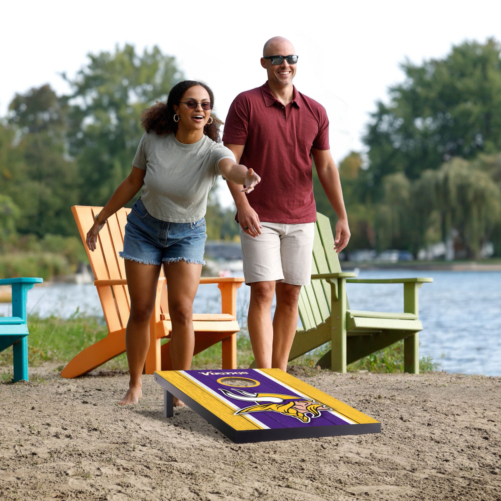 YouTheFan Minnesota Vikings 2' x 3' MDF Cornhole Boards product image