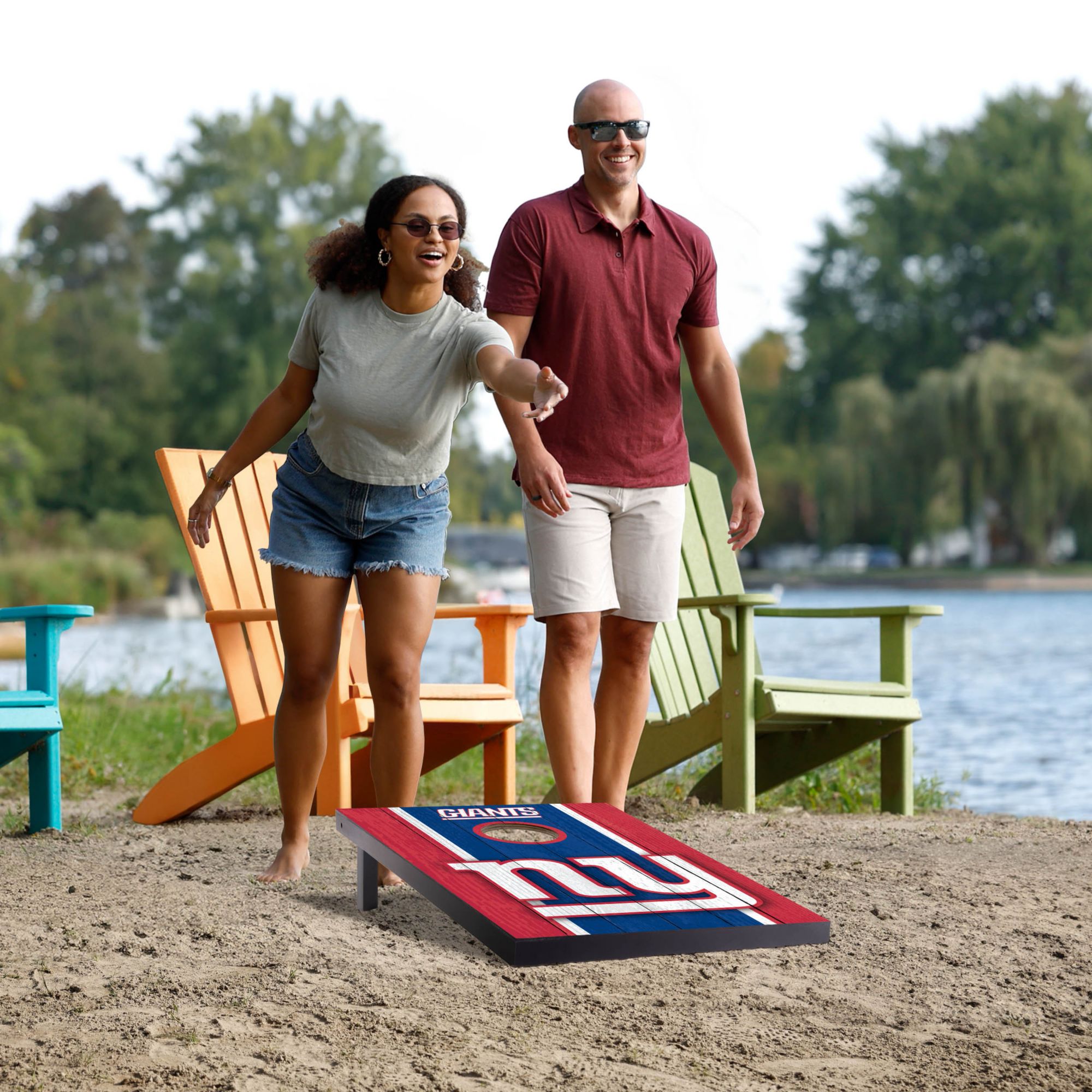 YouTheFan New York Giants 2' x 3' MDF Cornhole Boards product image
