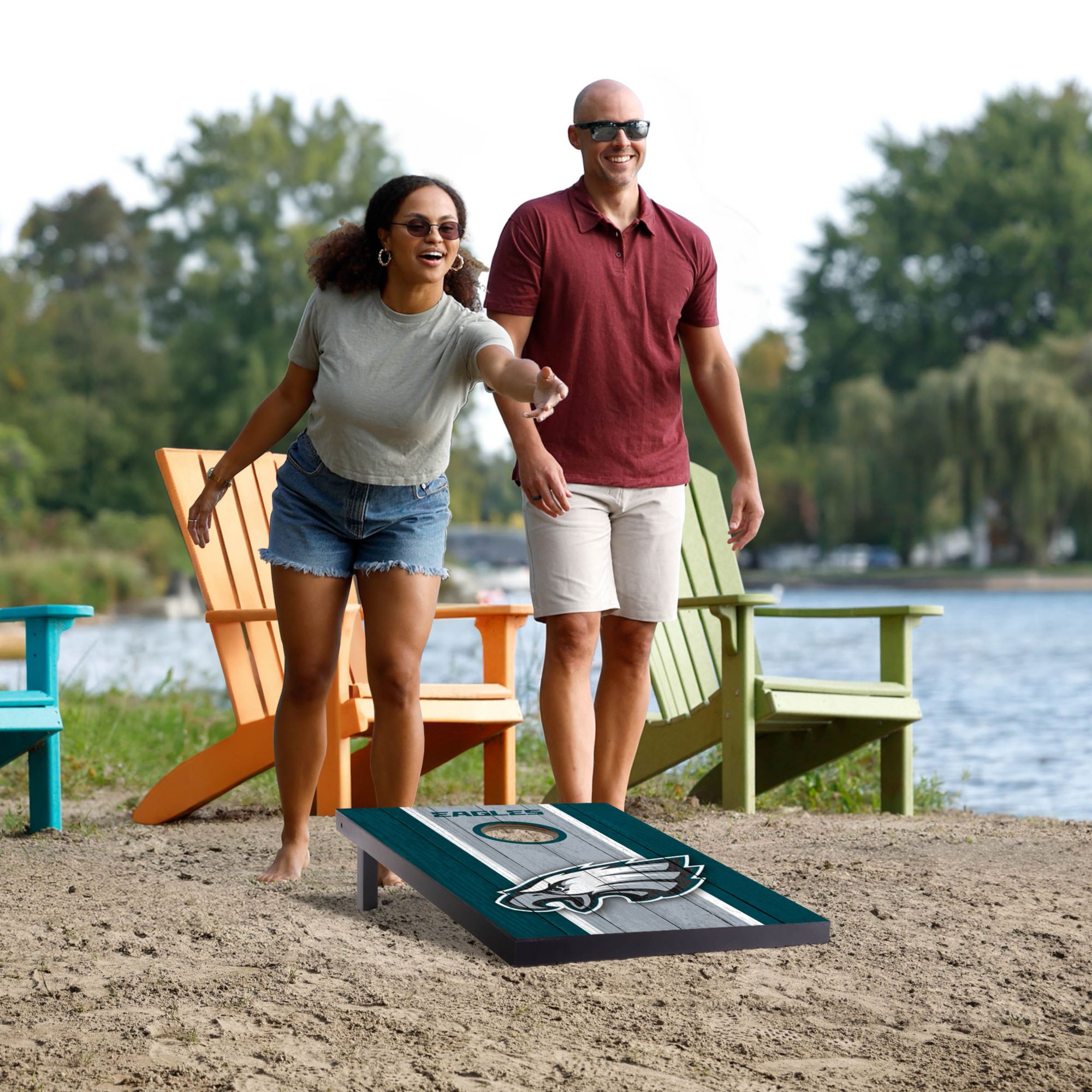 YouTheFan Philadelphia Eagles 2' x 3' MDF Cornhole Boards product image