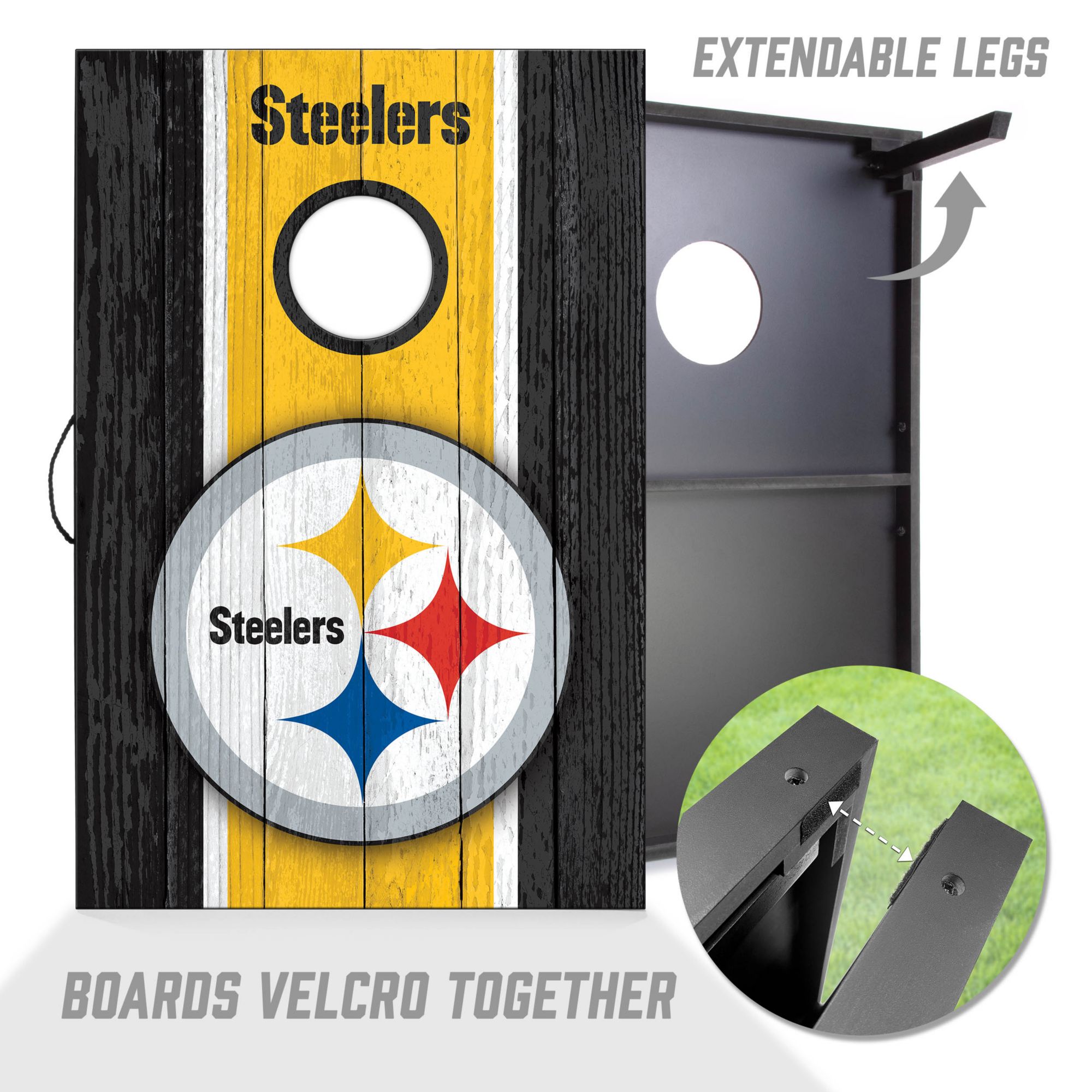 YouTheFan Pittsburgh Steelers 2' x 3' MDF Cornhole Boards product image