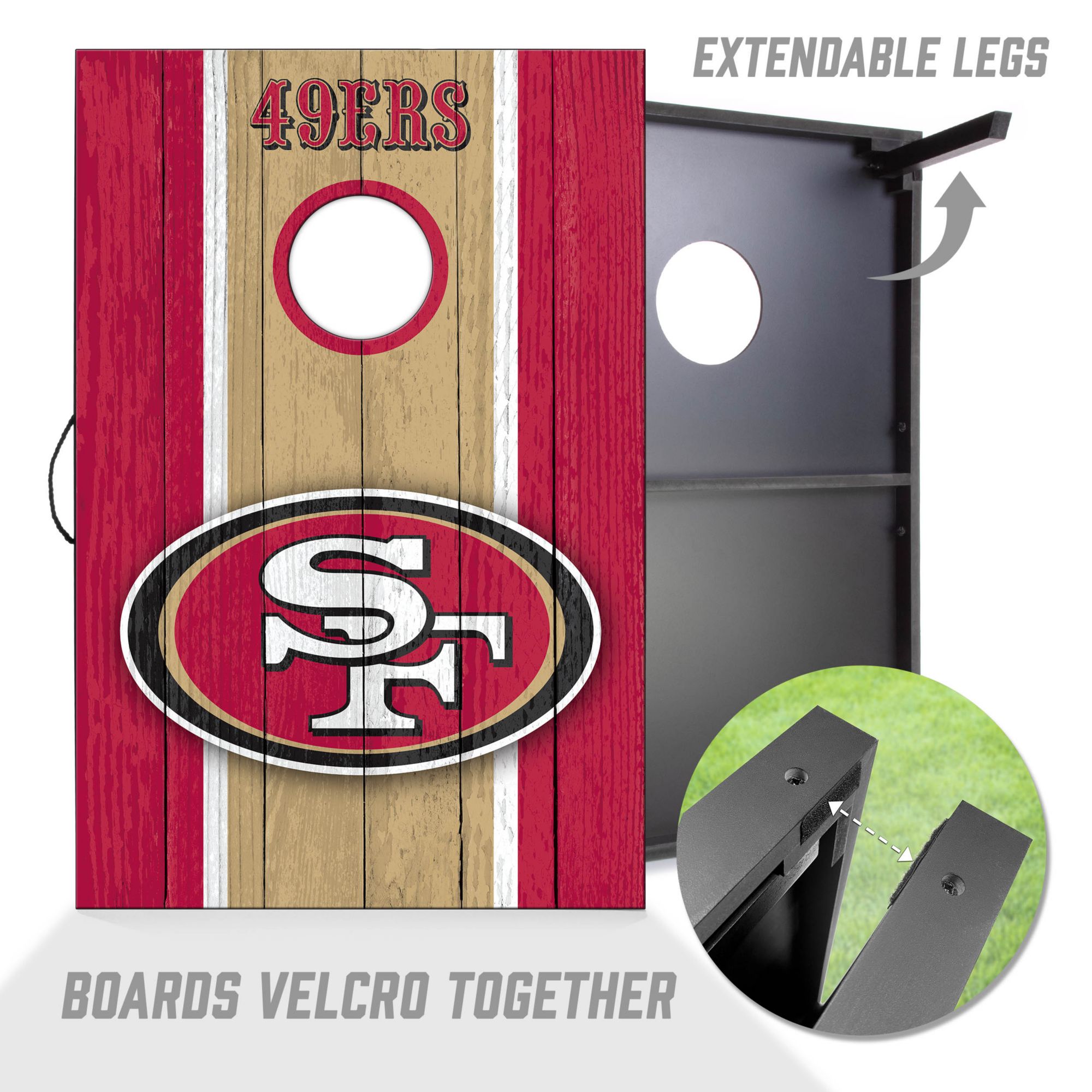YouTheFan San Francisco 49ers 2' x 3' MDF Cornhole Boards product image