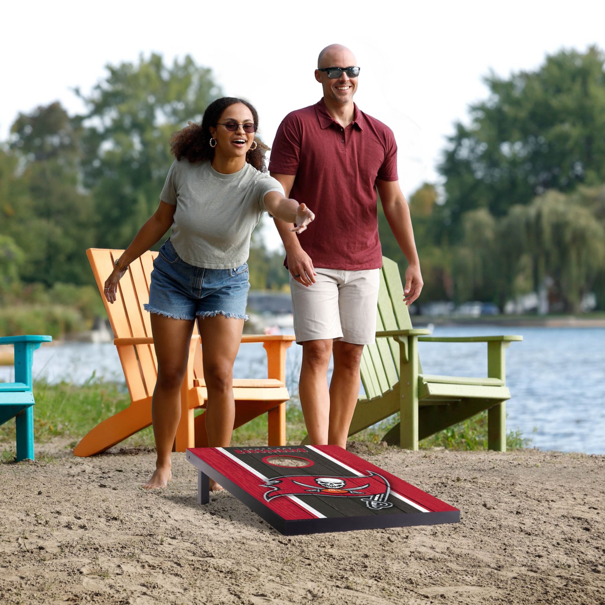 YouTheFan Tampa Bay Buccaneers 2' x 3' MDF Cornhole Boards product image