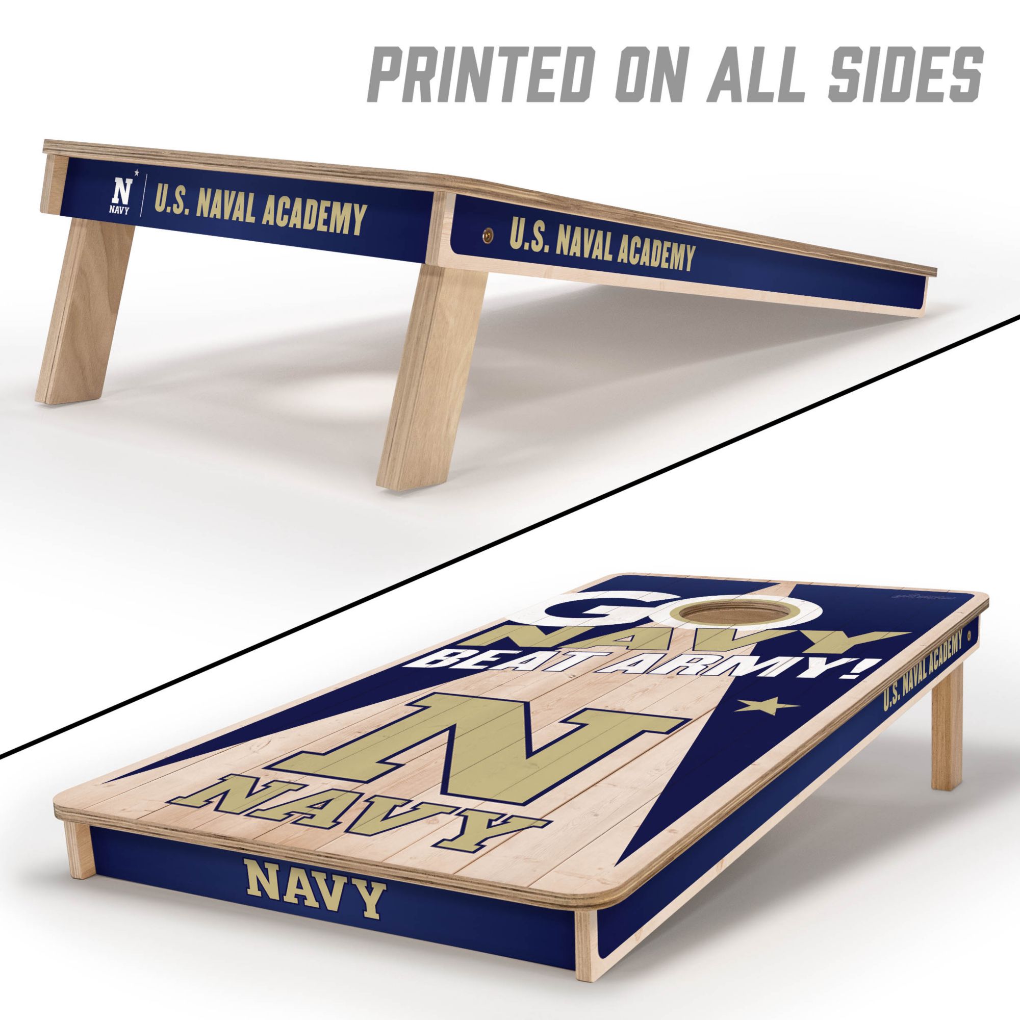 YouTheFan Navy Midshipmen 2' x 4' Cornhole Boards product image