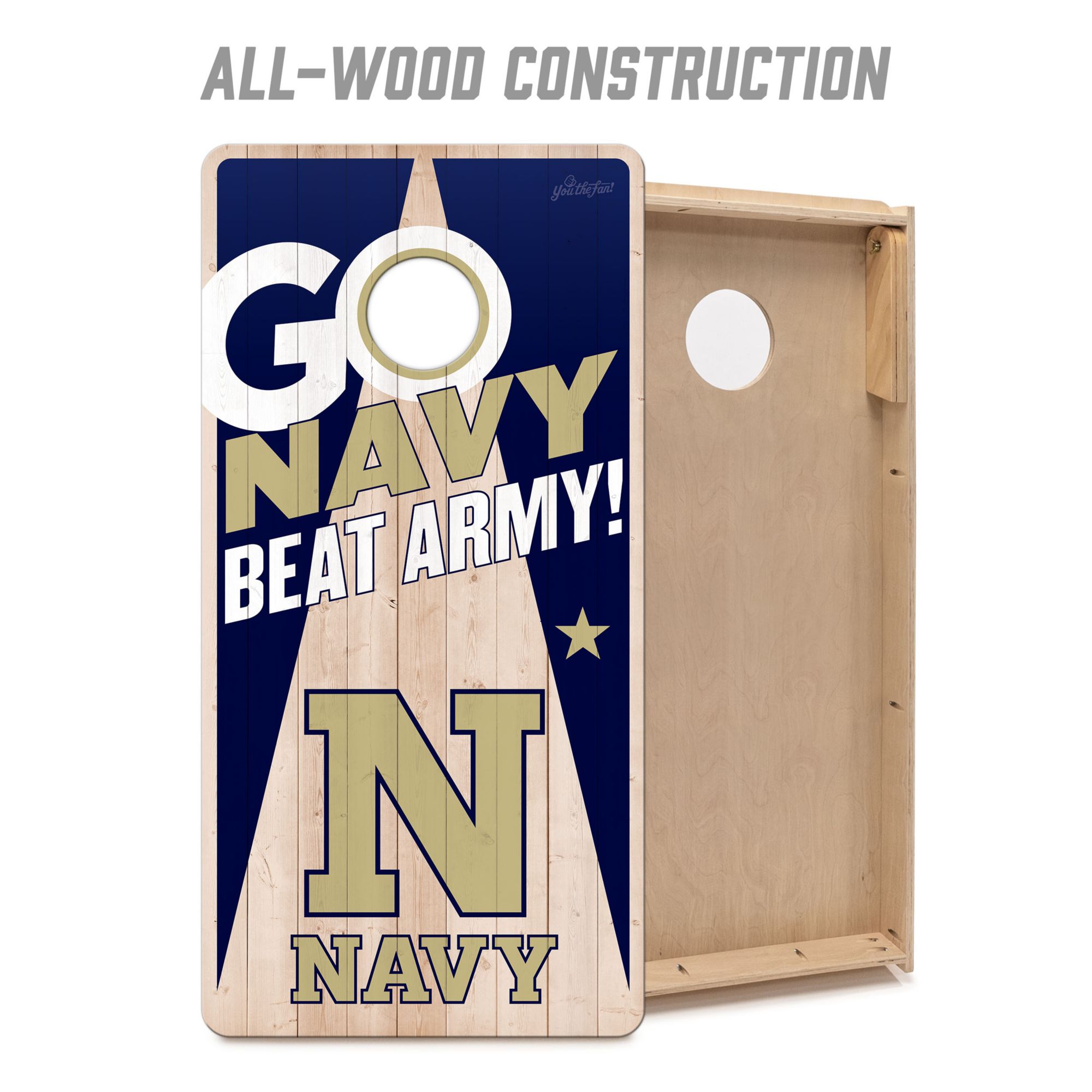 YouTheFan Navy Midshipmen 2' x 4' Cornhole Boards product image