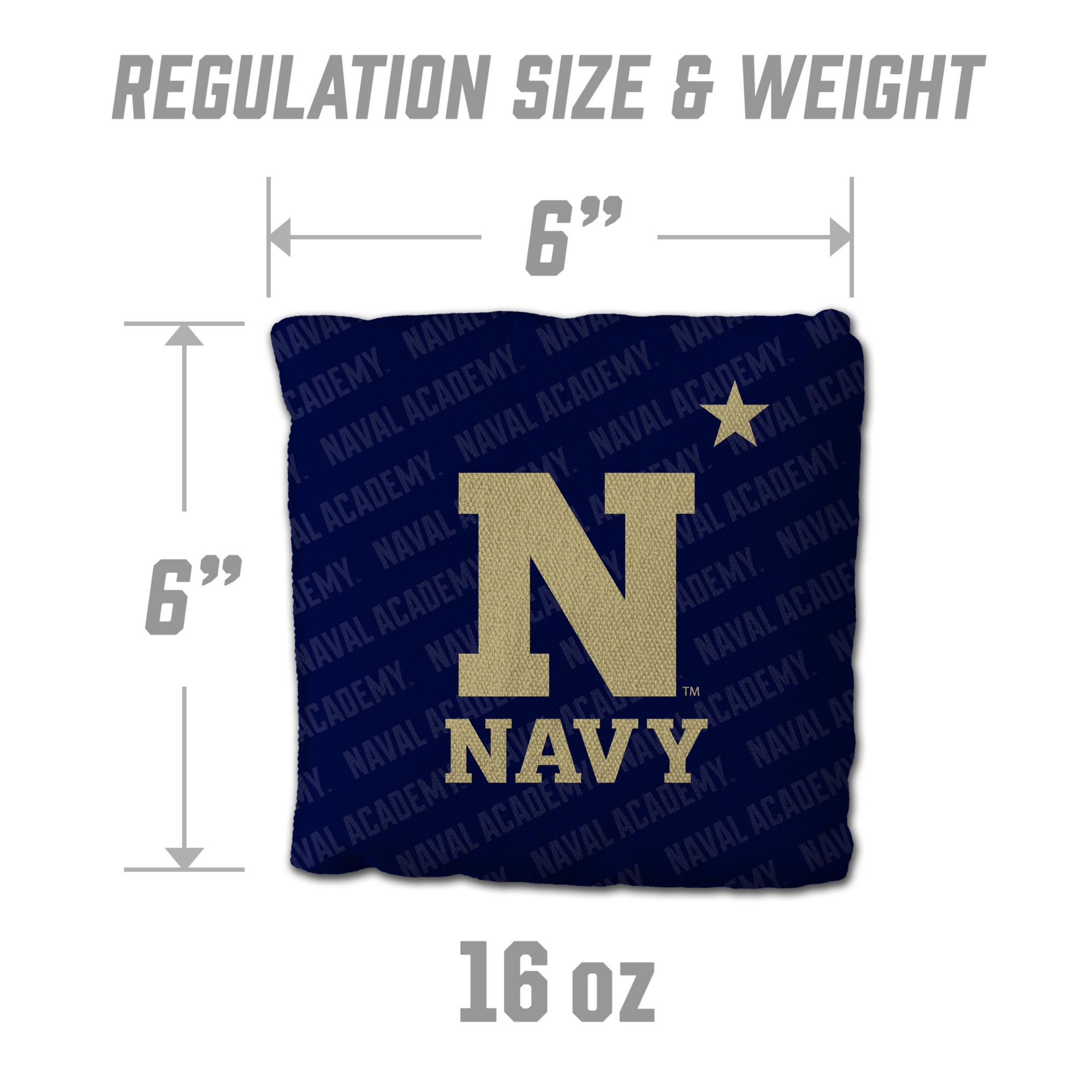 YouTheFan Navy Midshipmen Blue 4-Pack Cornhole Bean Bag Set product image