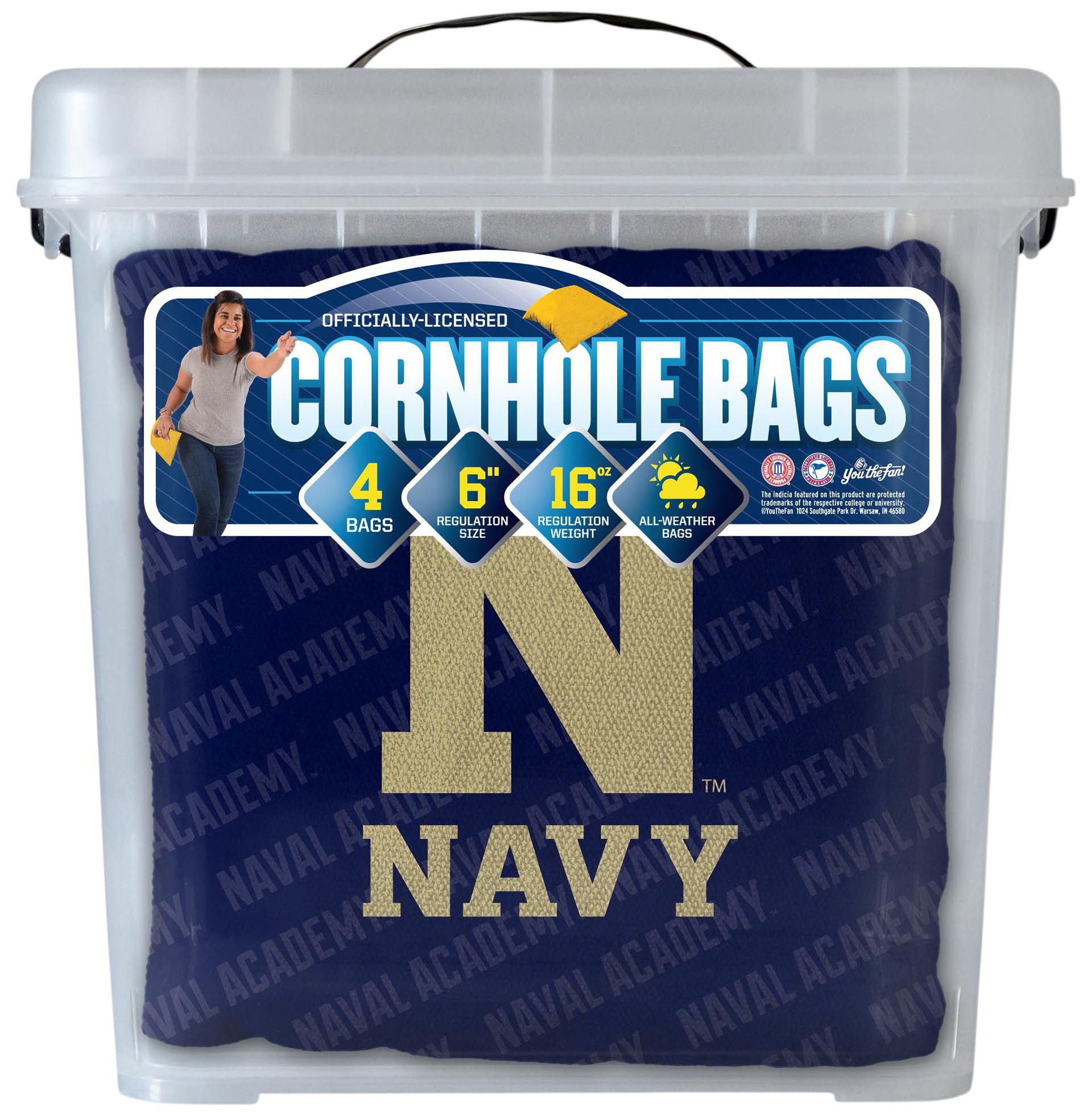 YouTheFan Navy Midshipmen Blue 4-Pack Cornhole Bean Bag Set product image