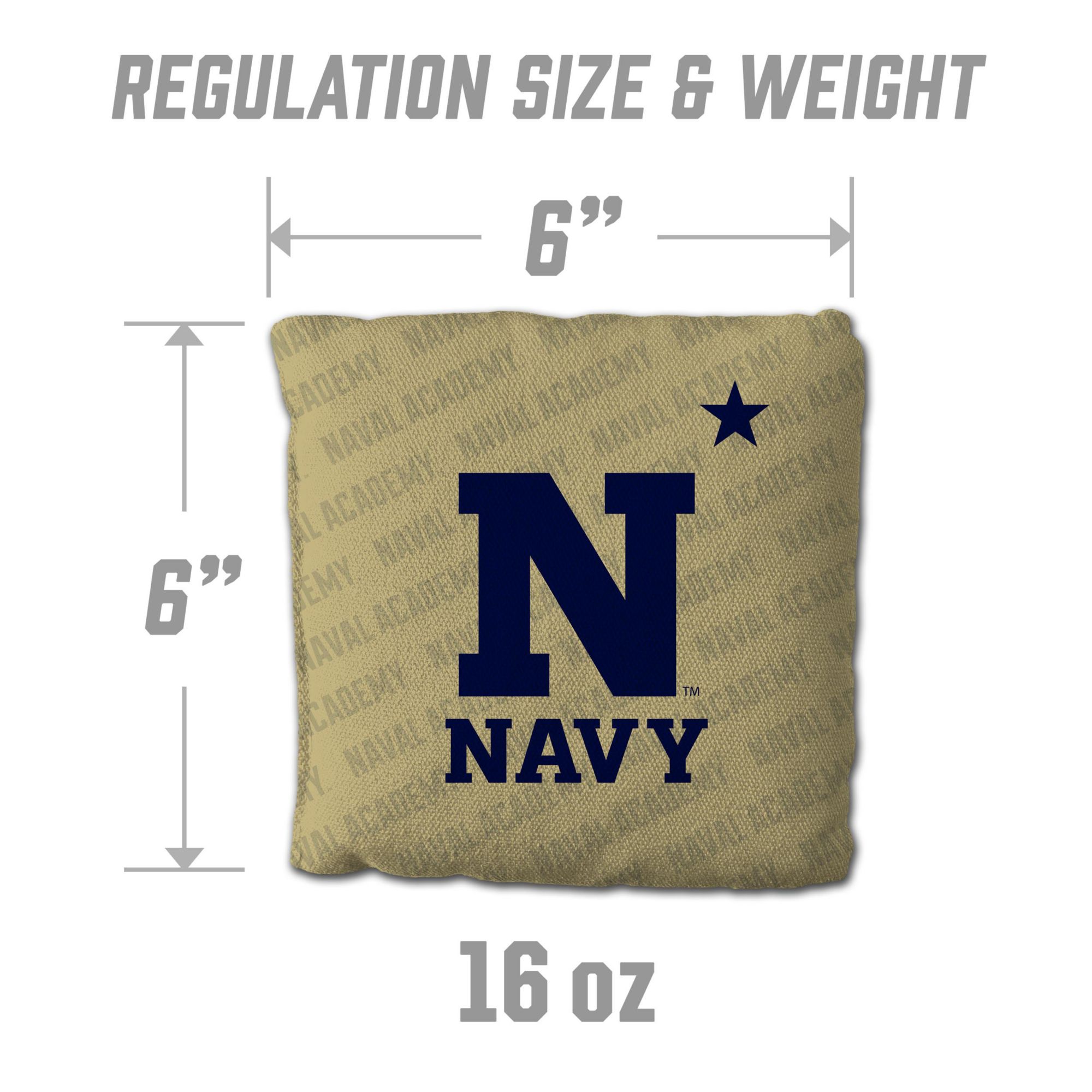 YouTheFan Navy Midshipmen Gold 4-Pack Cornhole Bean Bag Set product image